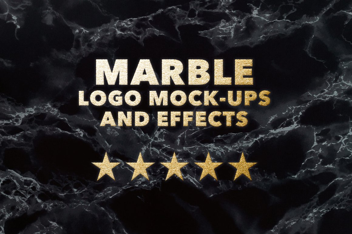 大理石图案效果模拟&纹理 Marble Logo Effects Mock&Textures插图