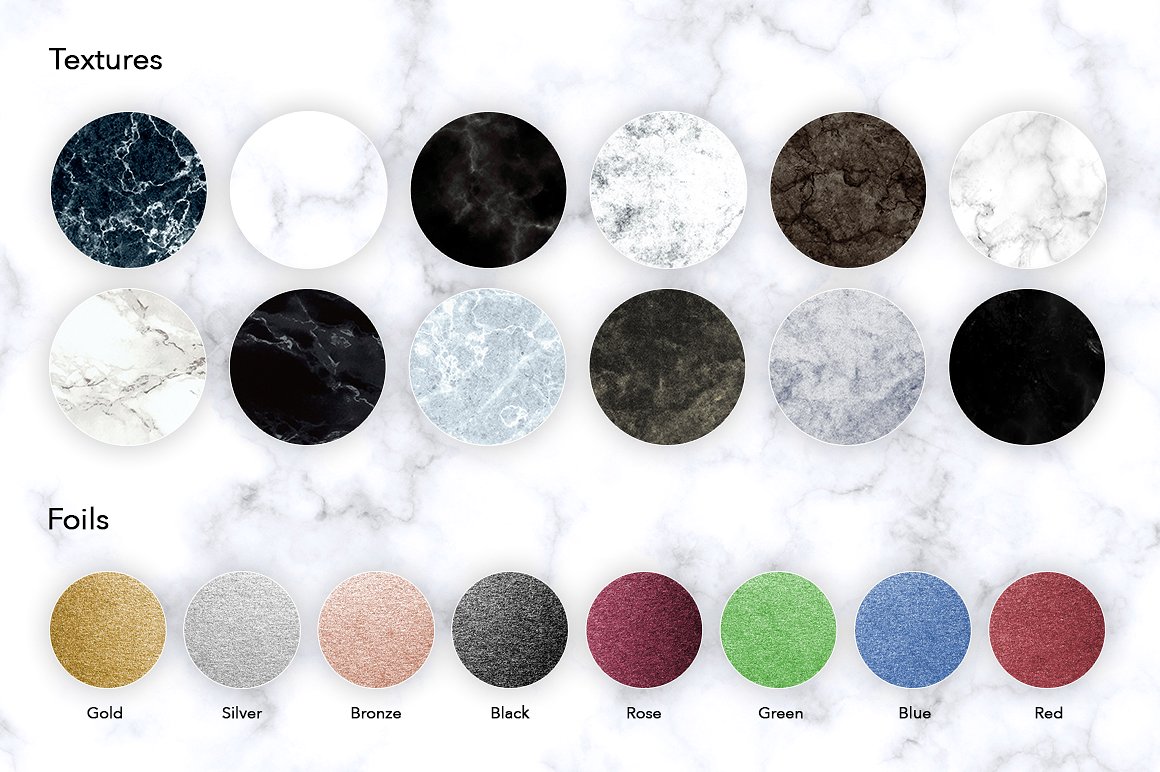 大理石图案效果模拟&纹理 Marble Logo Effects Mock&Textures插图1