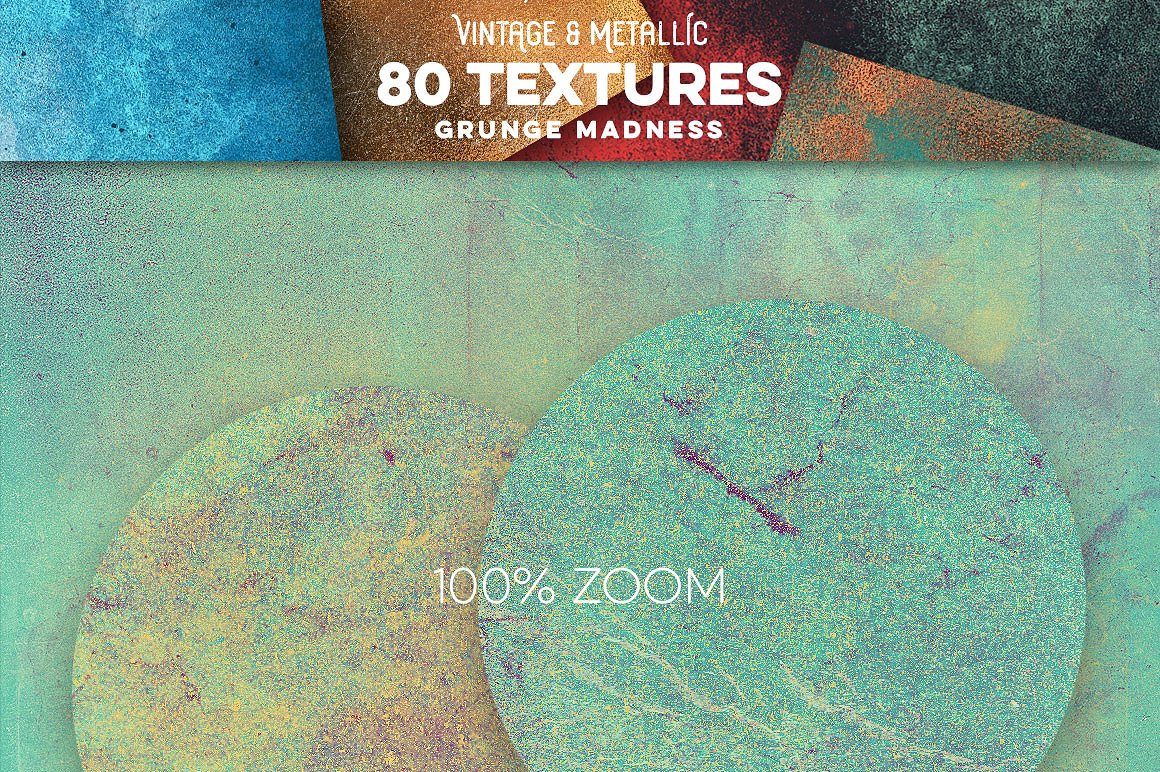 80个复古与金属纹理 80 Vintage & Metallic Textures插图19