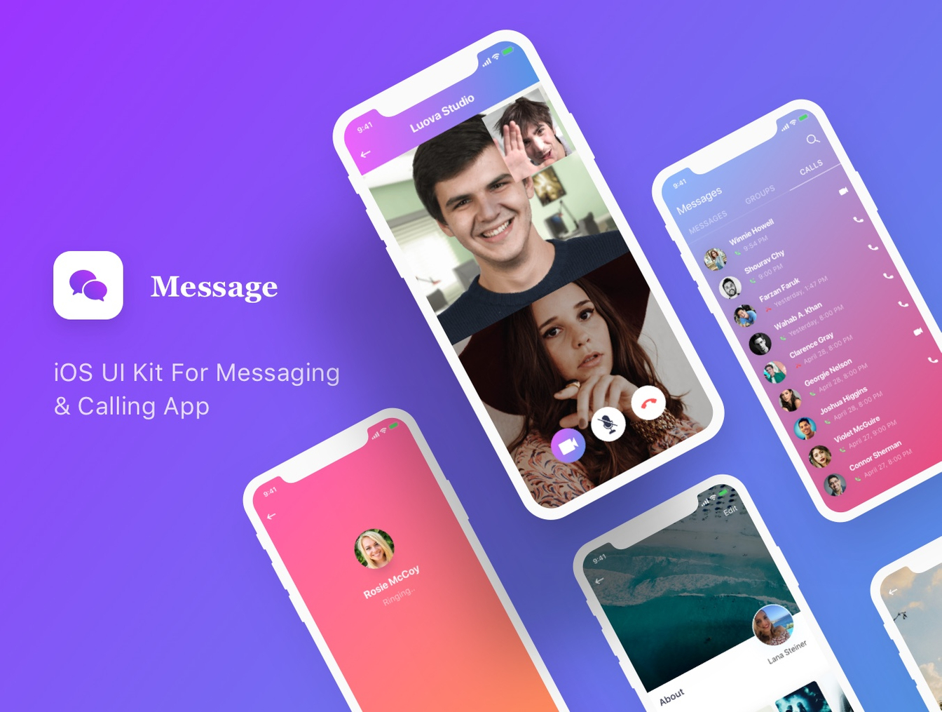色彩缤纷的社交UI套件 Message iOS UI Kit插图