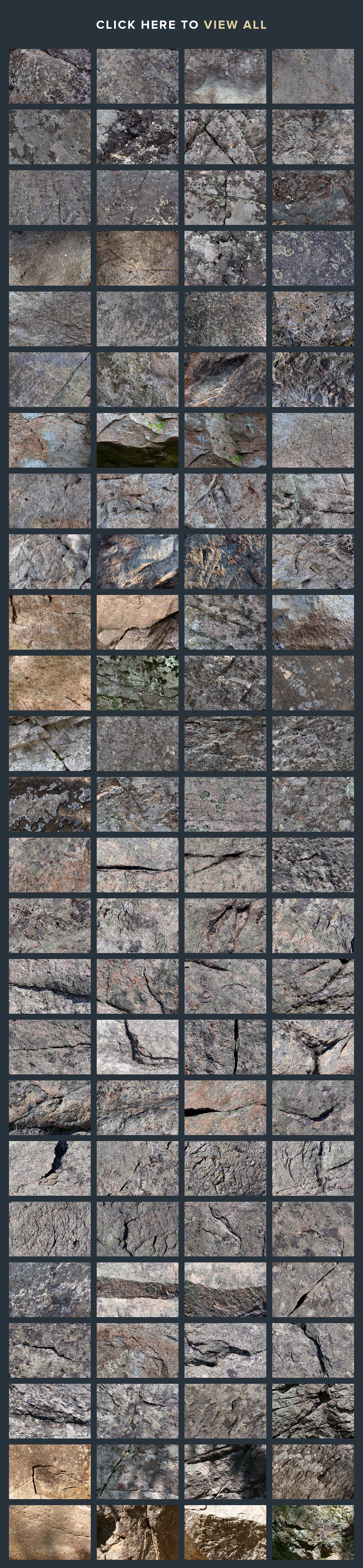 100个高分辨率的大规模束&岩石纹理 100 Rock Photo Textures插图1