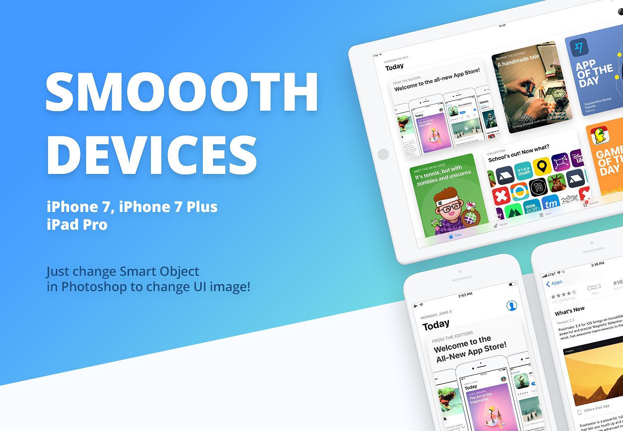 流畅的苹果移动设备展示样机 Smooth Mobile Device Mockups插图
