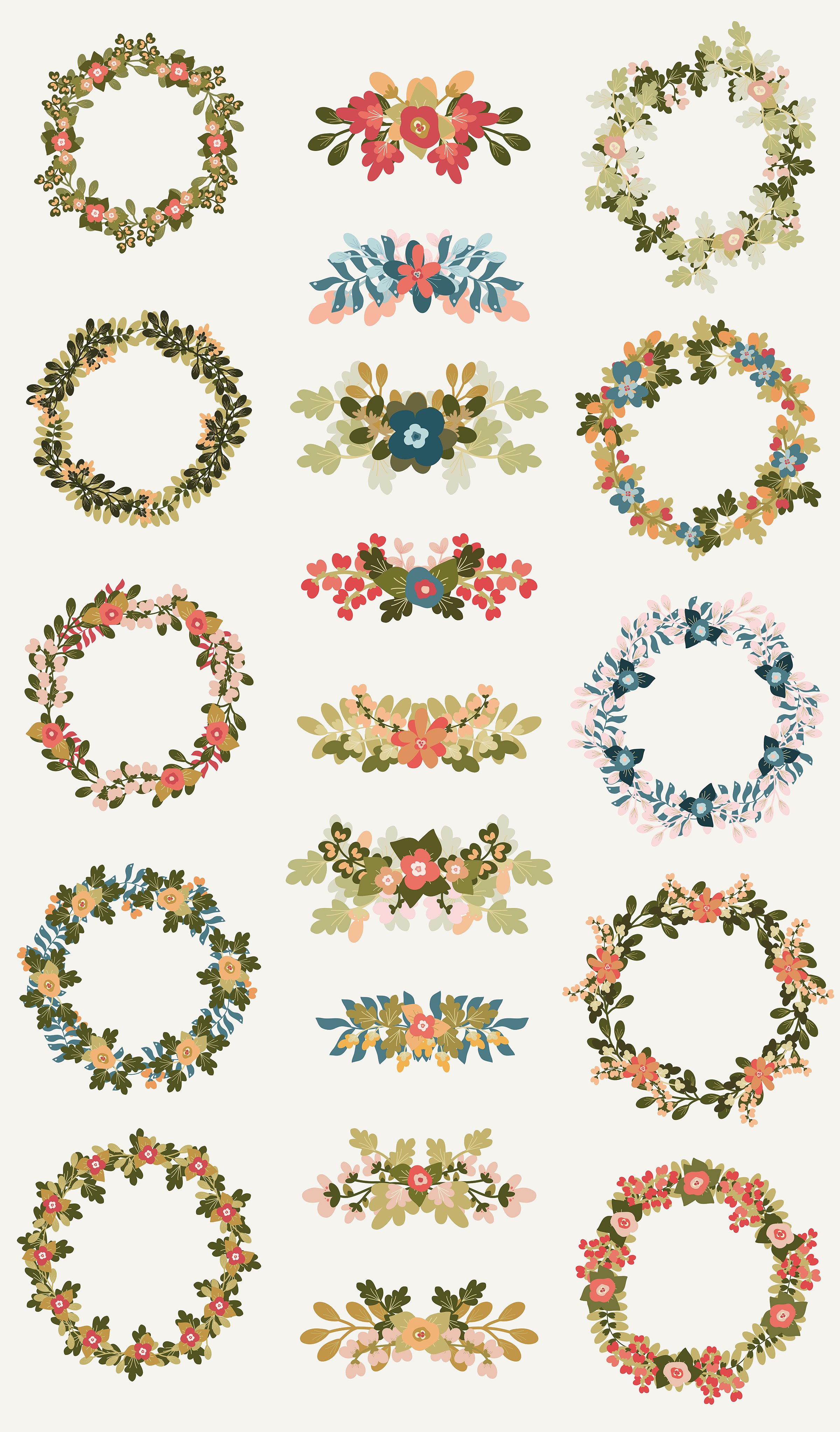 71款手绘花卉元素集合 71 Sookiliny Floral Set插图1