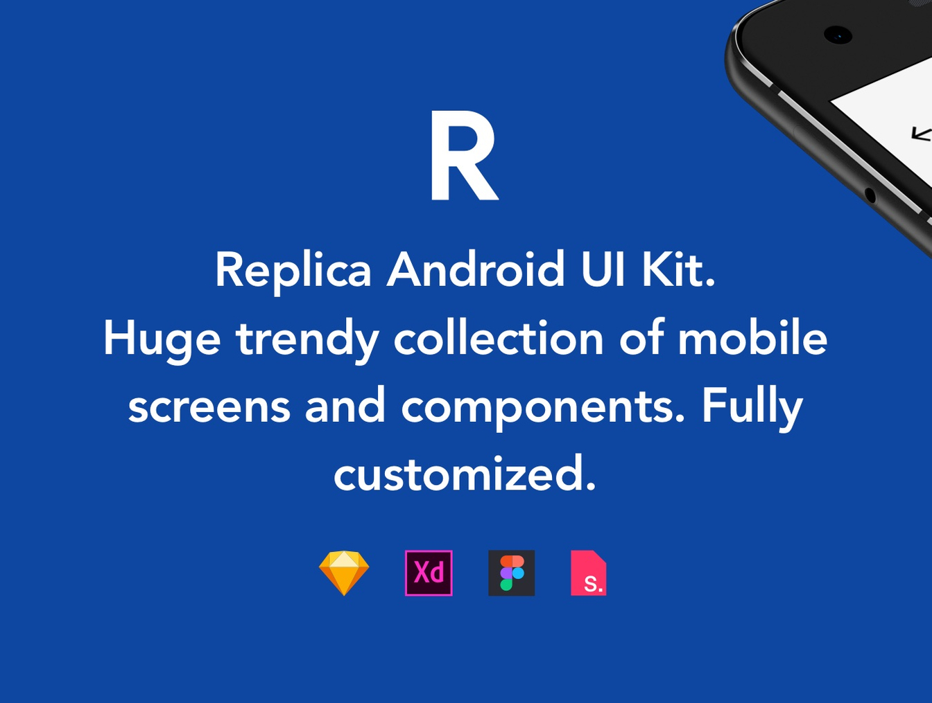 高质量安卓智能手机服装&社交UI工具包 Replica Android UI Kit插图