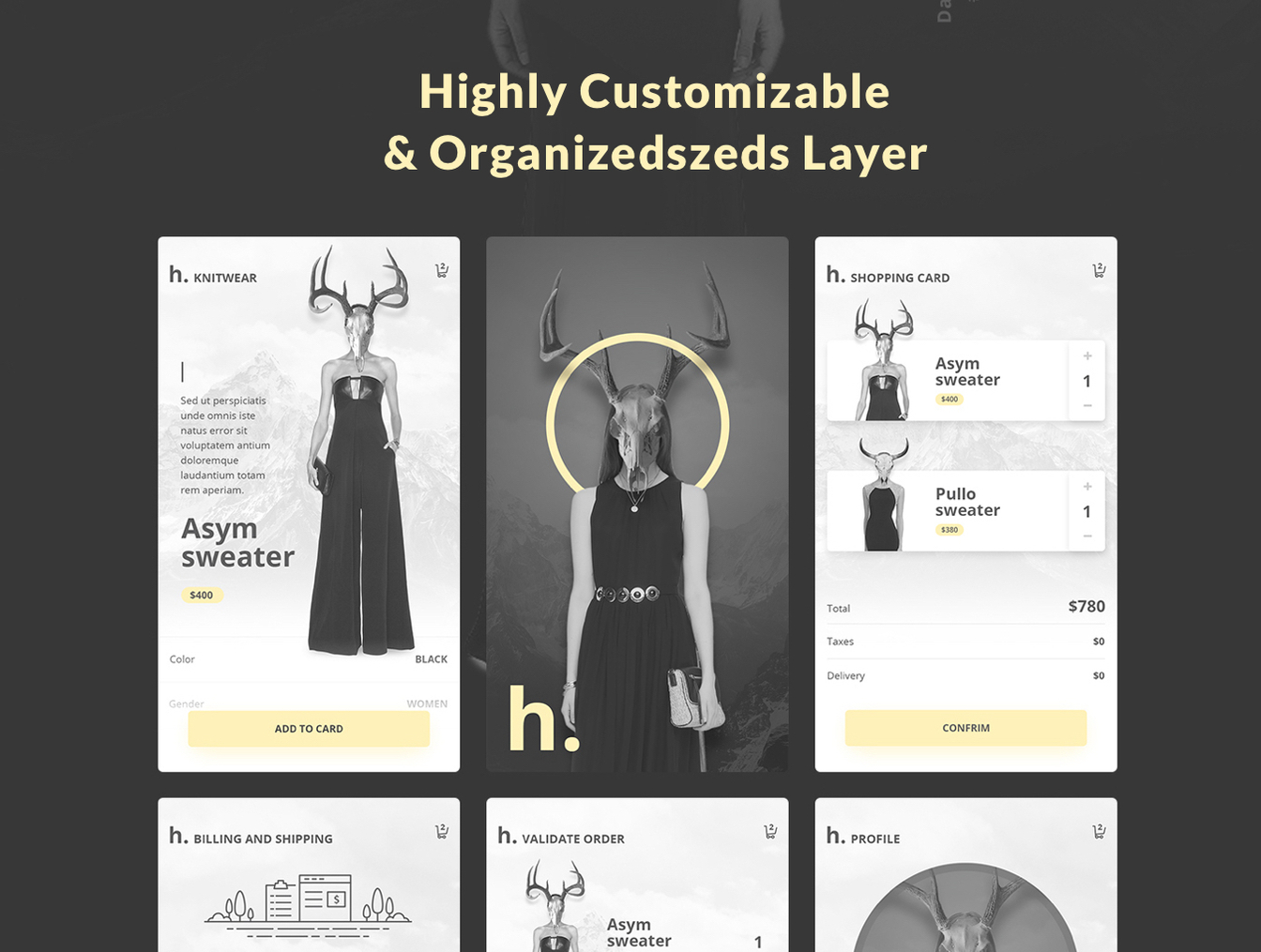 优雅时尚服装电子商务APP UI工具包 Hobi Fashion App Design插图3
