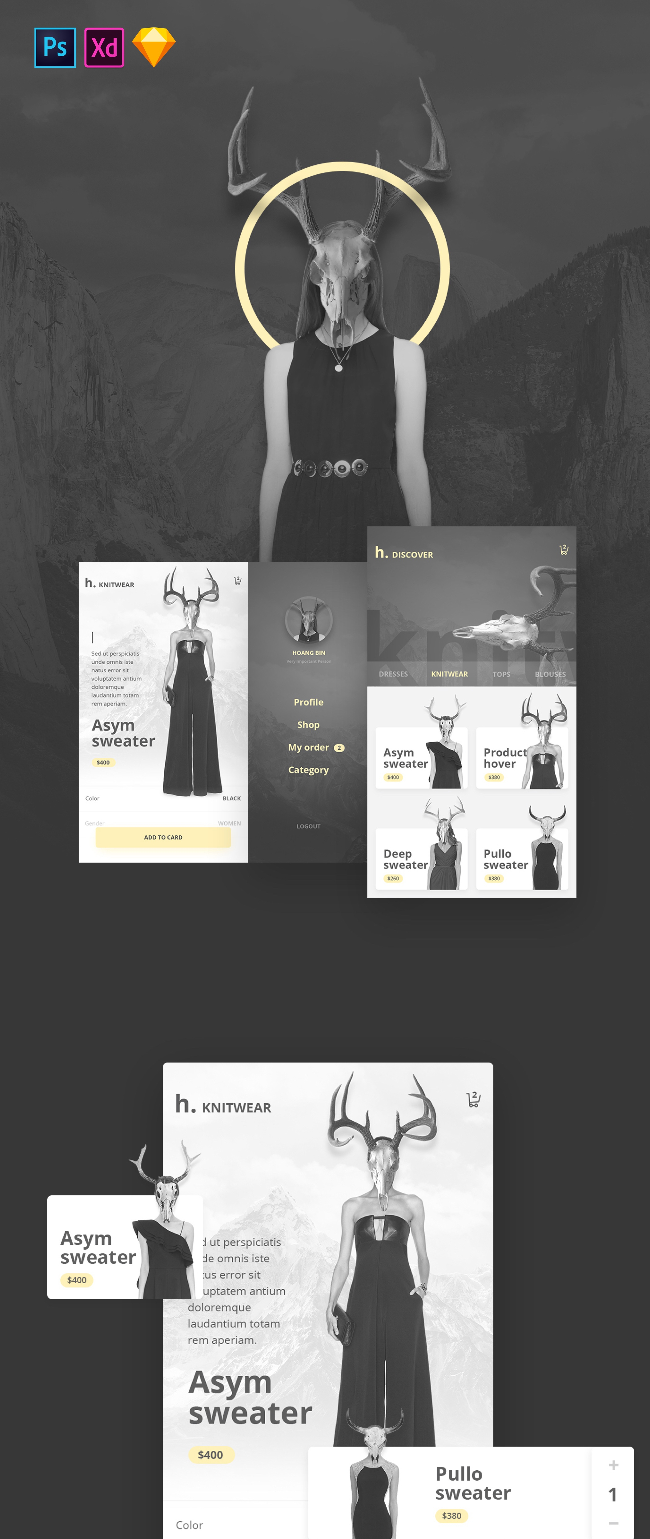 优雅时尚服装电子商务APP UI工具包 Hobi Fashion App Design插图6