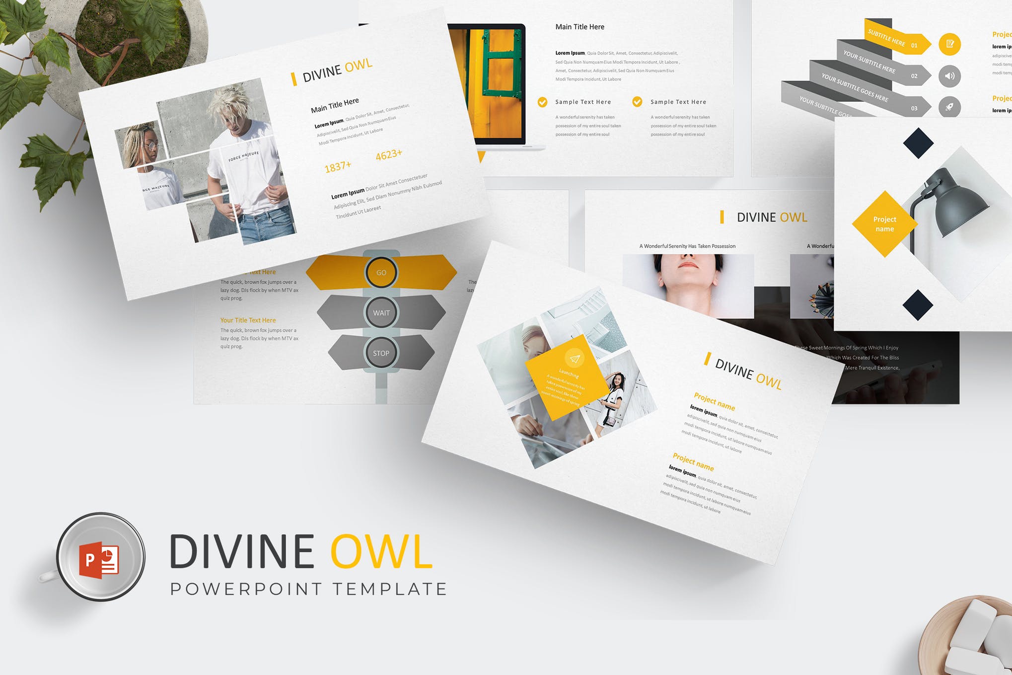 神圣的猫头鹰-Powerpoint模板 Divine Owl – Powerpoint Template插图