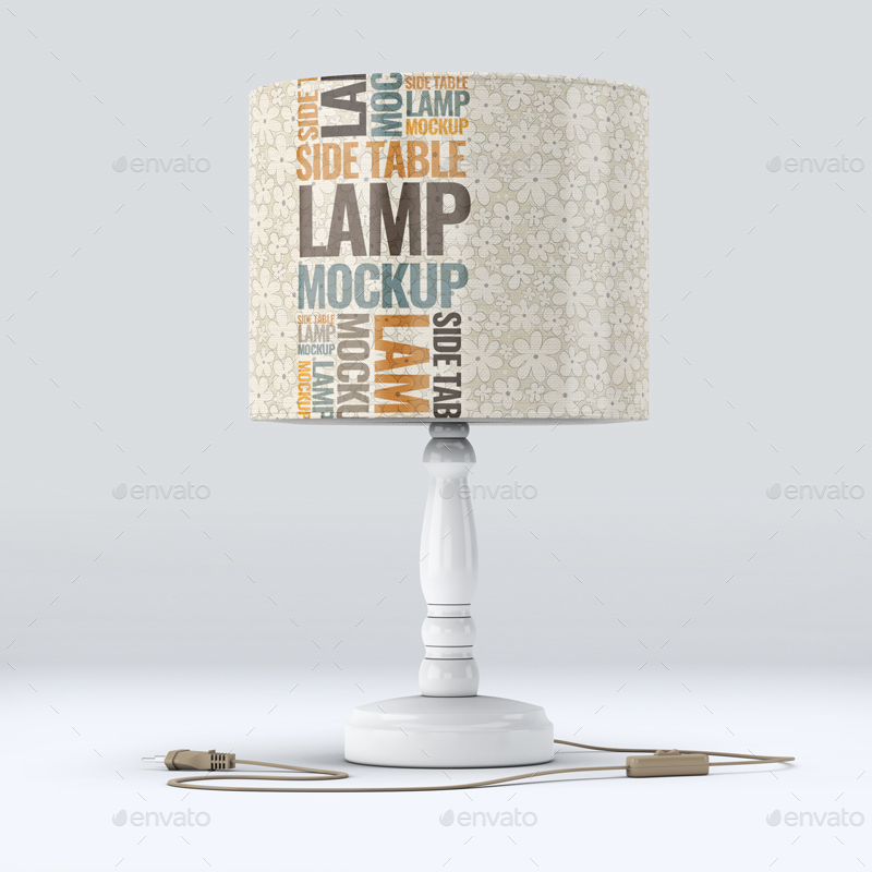 逼真的台灯实体样机 Table Lamp Mockup插图