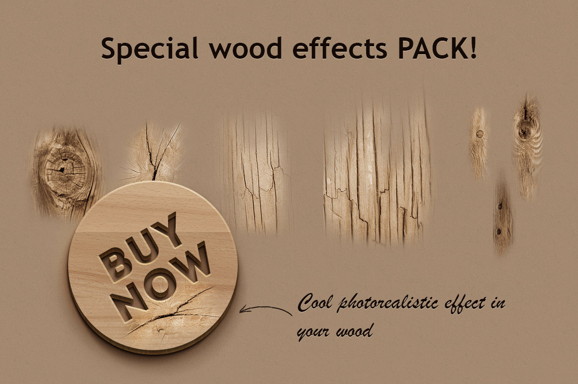 超酷的真3D实木效果 Wall MockUp – Wood Style插图1