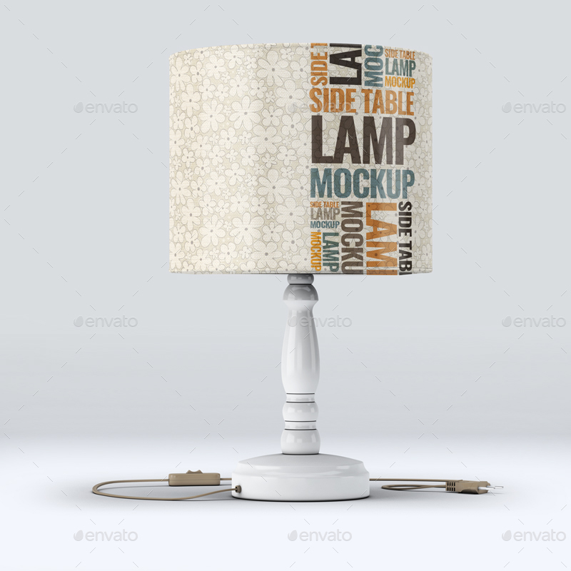 逼真的台灯实体样机 Table Lamp Mockup插图1