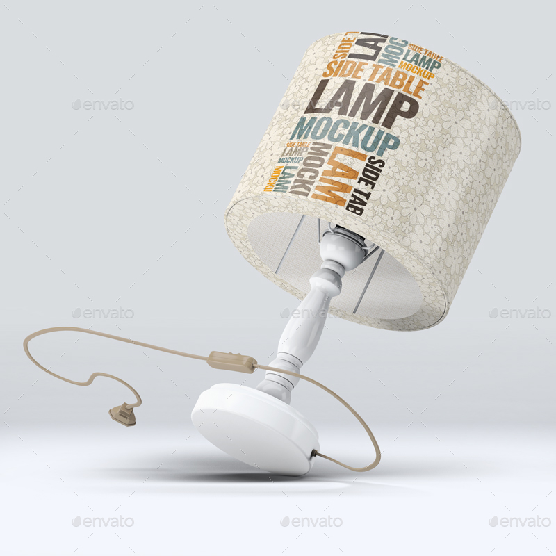 逼真的台灯实体样机 Table Lamp Mockup插图2