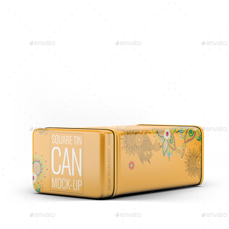 3款方形的茶叶铁罐实体模型样机 Tin Cans Mockup Bundle插图7