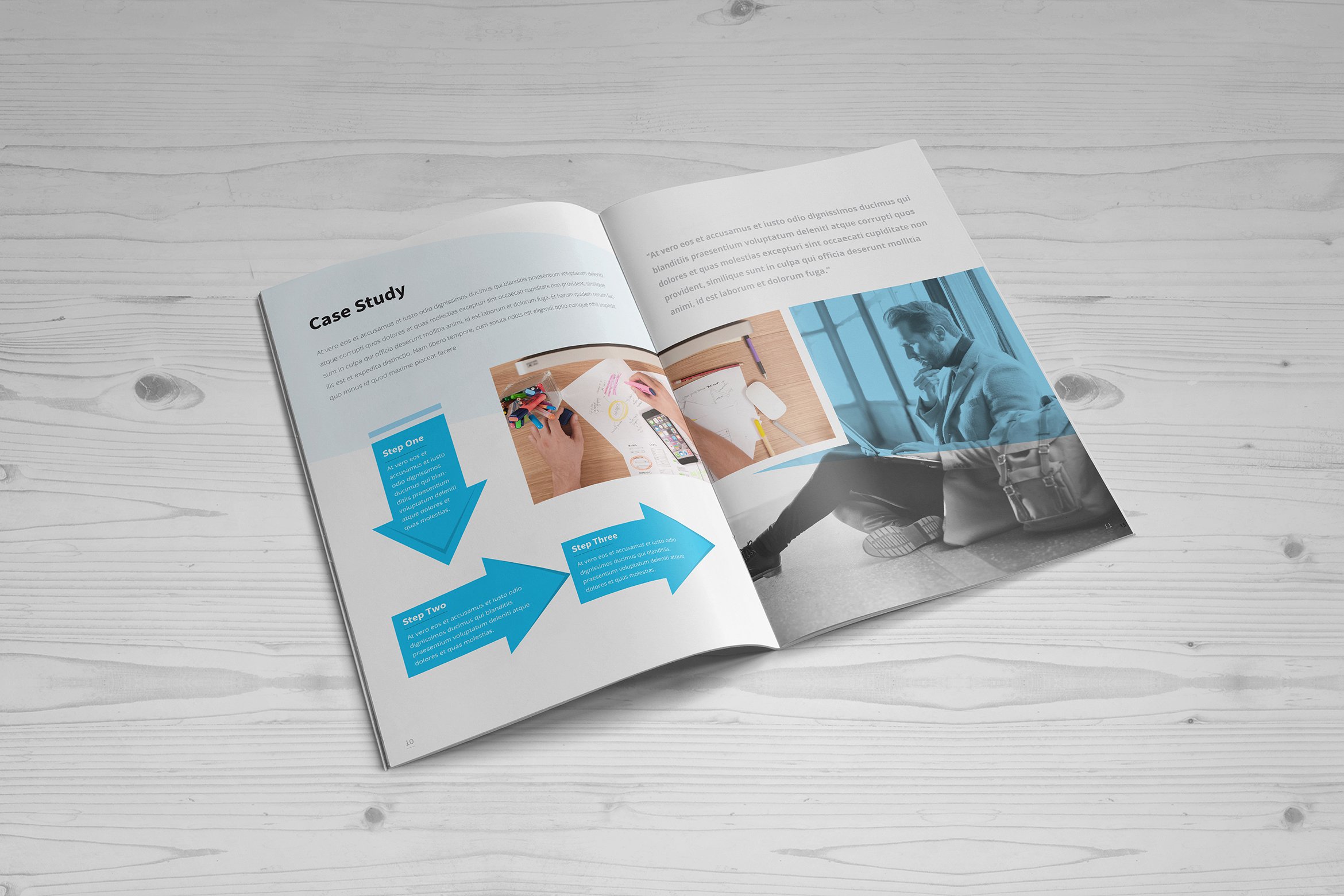 创意和简约的16页的企业小册子 Business Brochure 16 Pages插图5