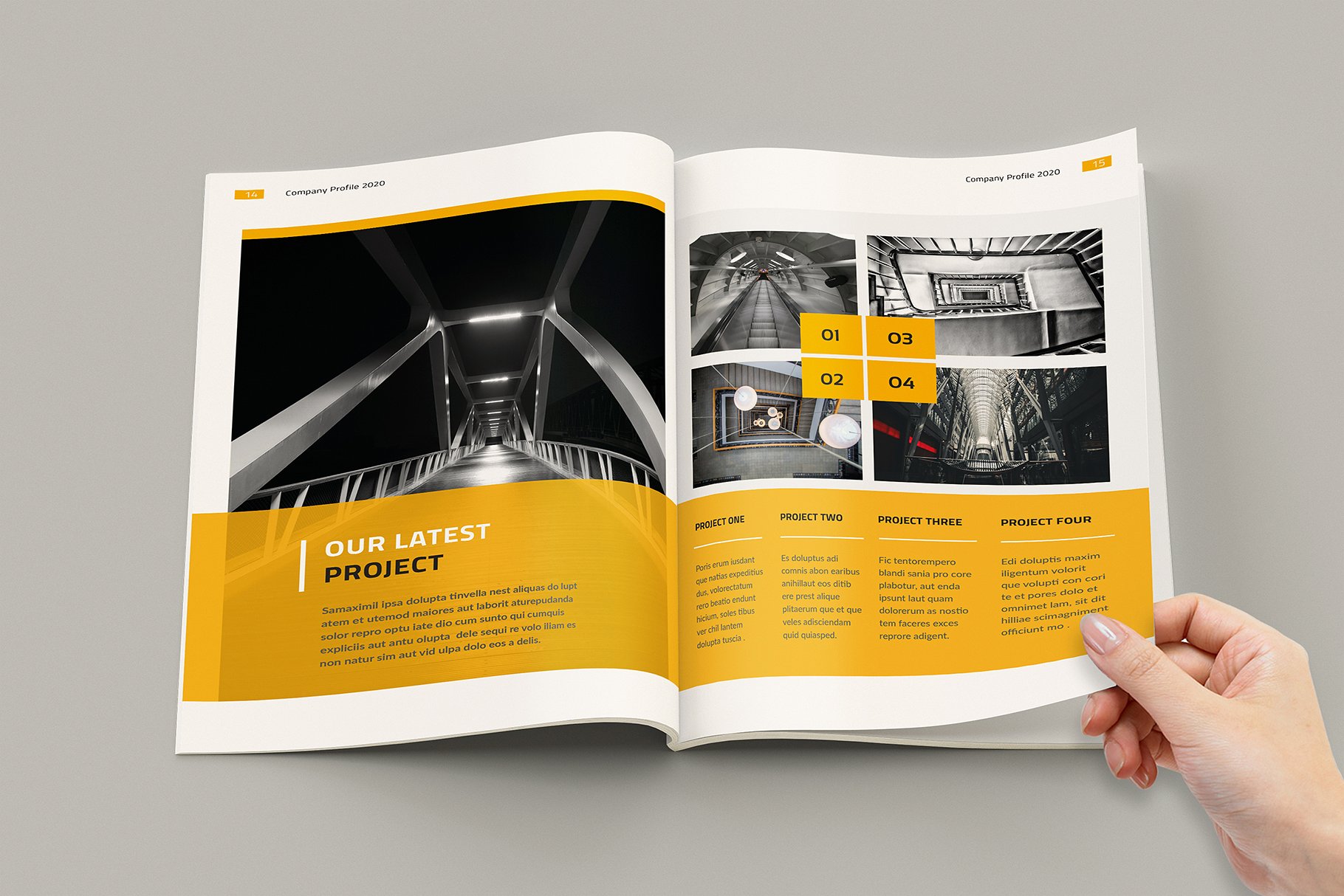 黄色系A4公司简介手册模板 Daedalus – A4 Corporate Brochure插图6