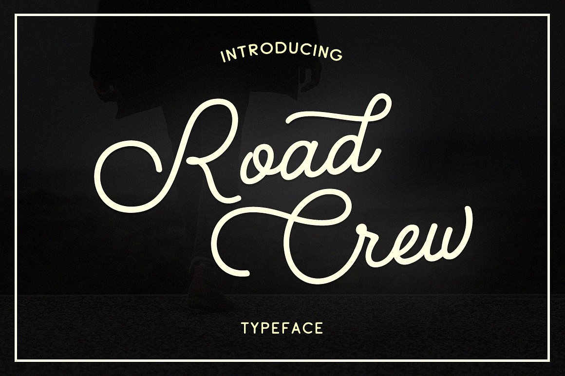 新鲜的圆润手工制作的字体 Road Crew插图