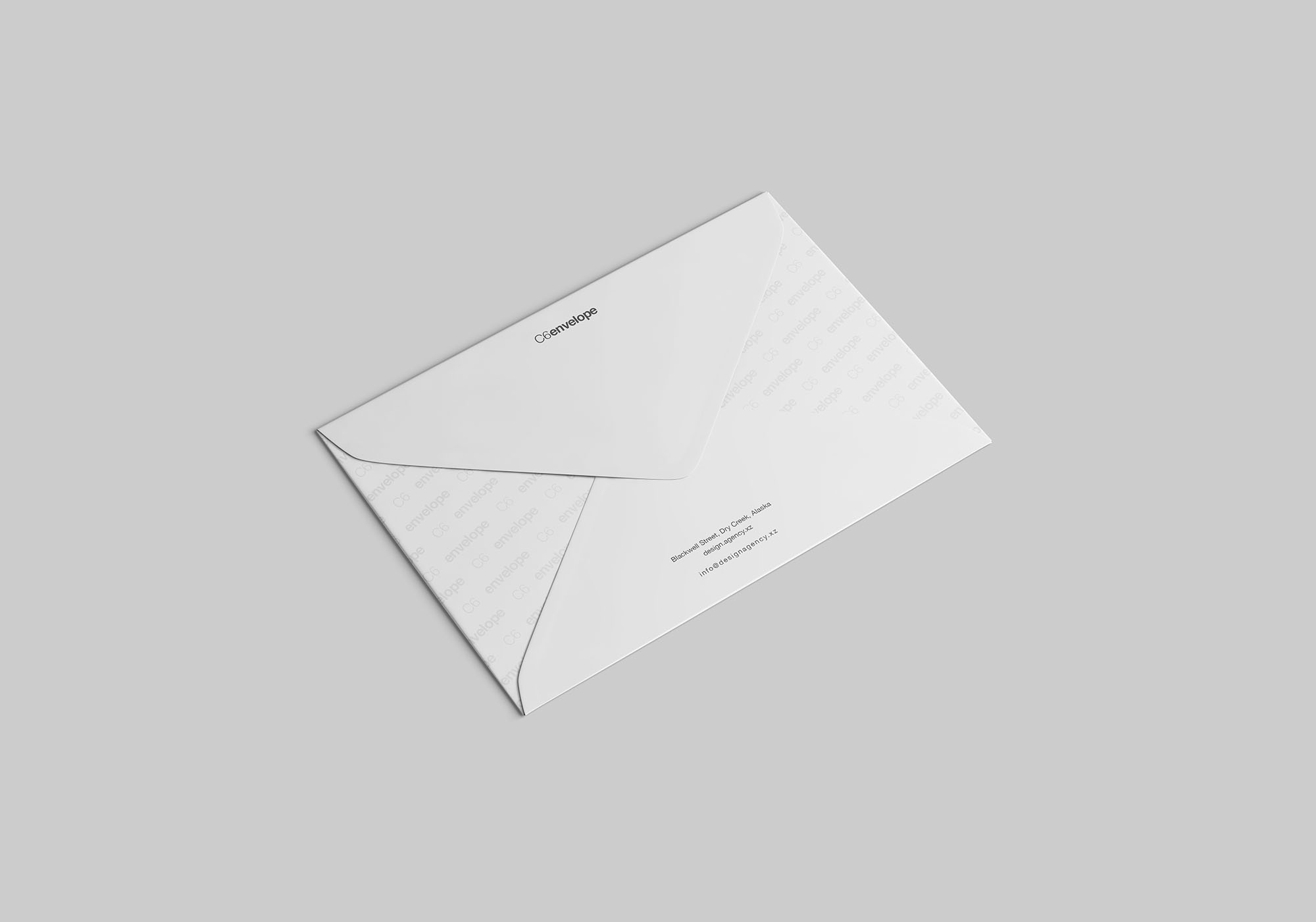 多角度的C6信封样机 Multi-Angle C6 Envelope Prototype插图1