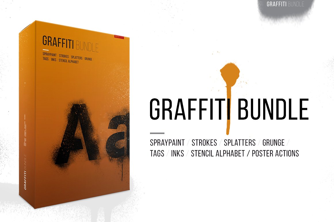 涂鸦画笔和动作MASTER合集 Graffiti Brushes & Actions MASTER Bundle插图4