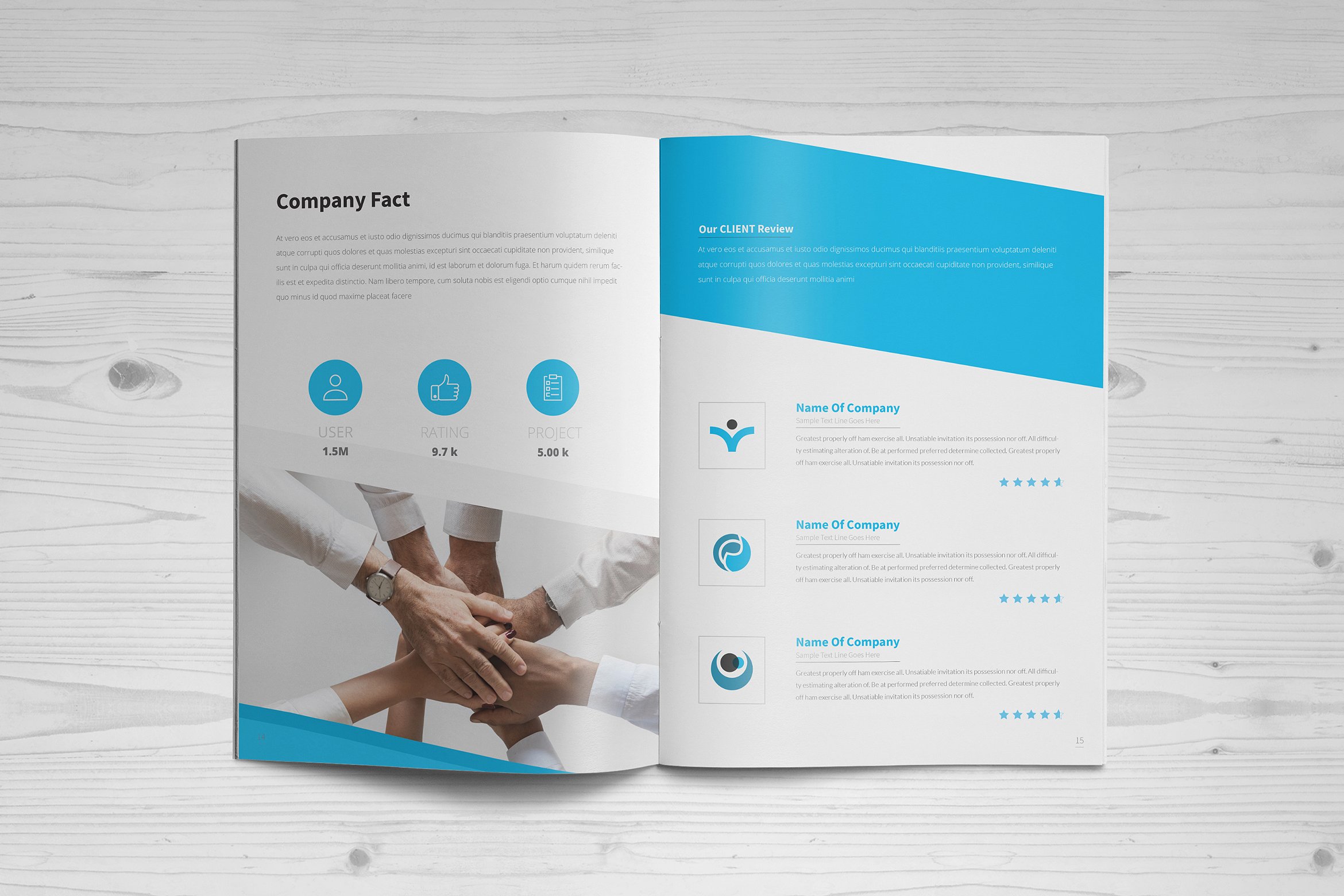 创意和简约的16页的企业小册子 Business Brochure 16 Pages插图7