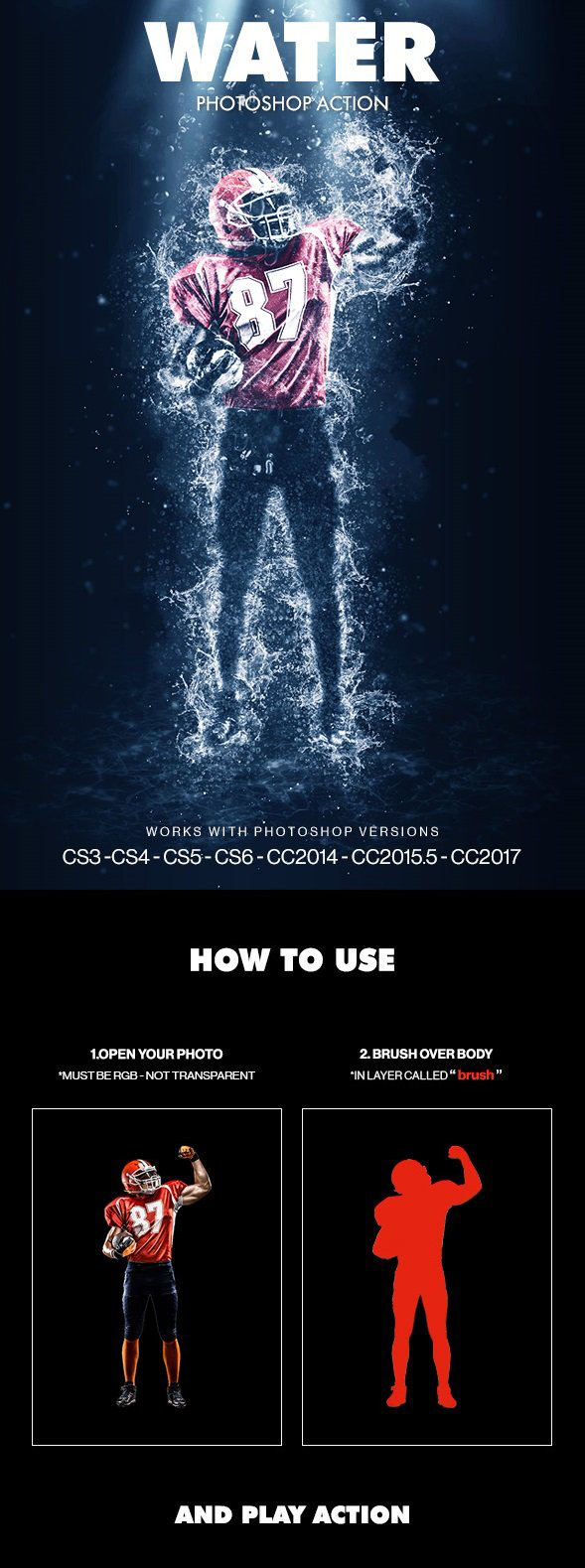 超级炫酷的照片水效果PS动作 Water Photoshop Action插图