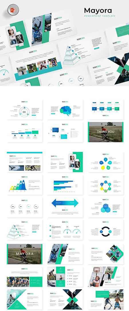 统计体育比赛数据的幻灯片模板 Mayora – Powerpoint, Keynote and Google Sliders Templates插图