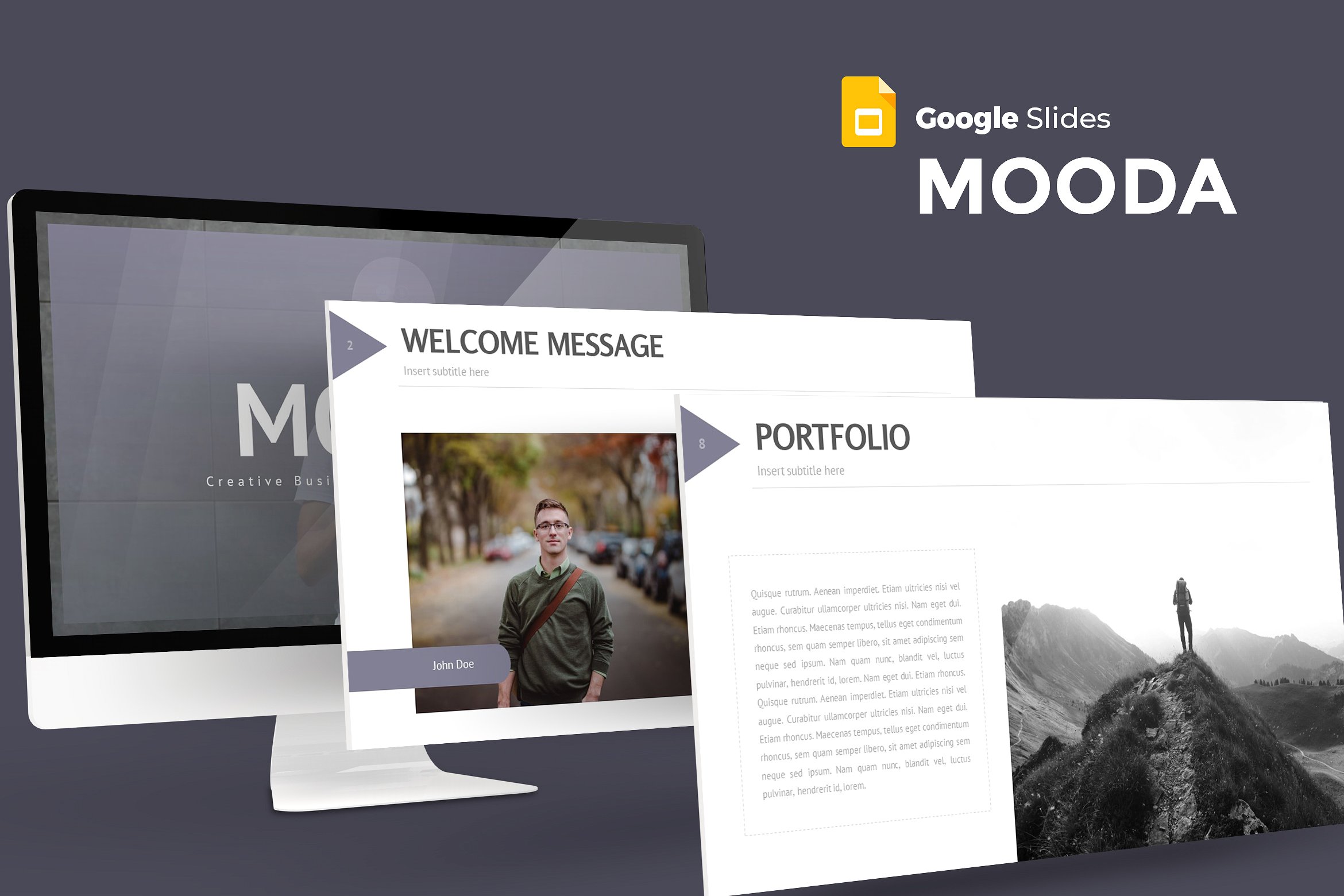 现代简约的个人简历&企业介绍幻灯片模板 Mooda – Powerpoint, Keynote and Google Sliders插图2
