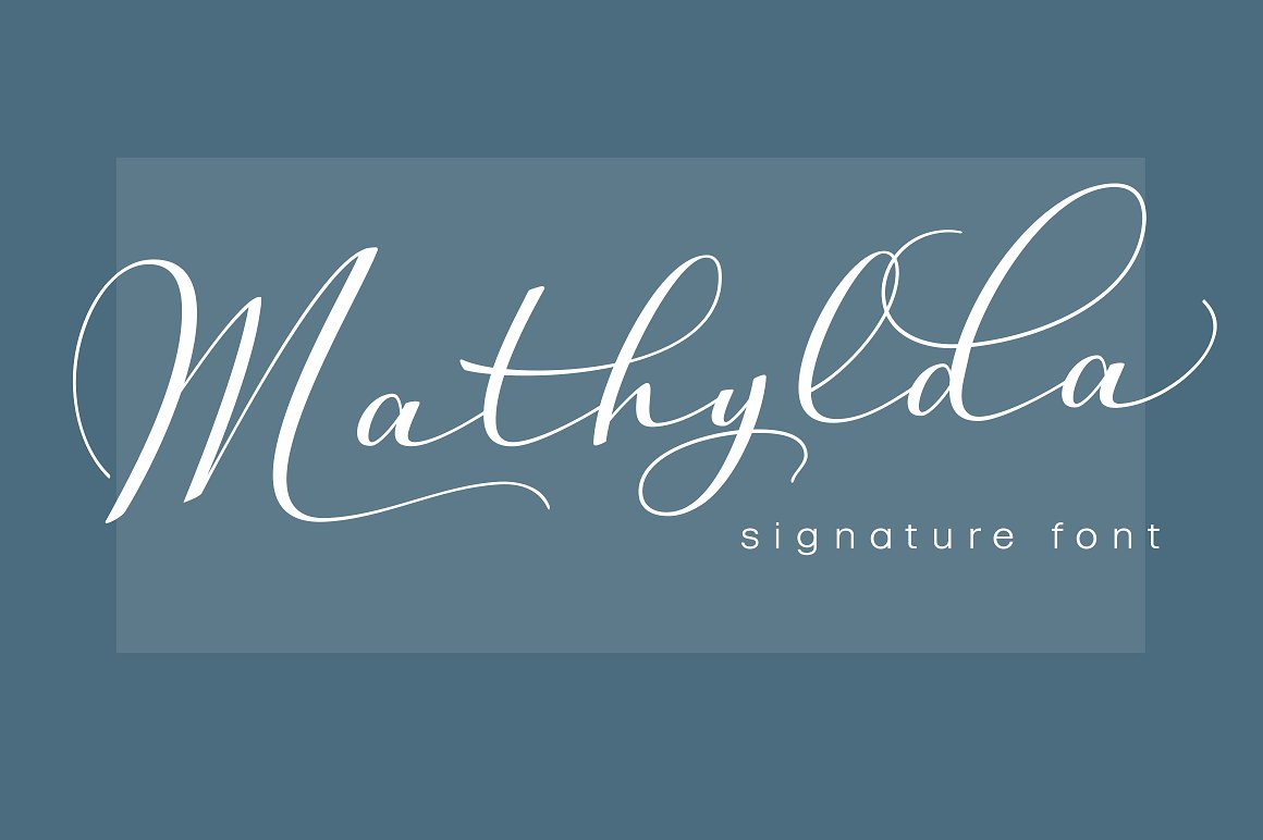 优雅和青春手写书法字体 Mathylda Script插图1
