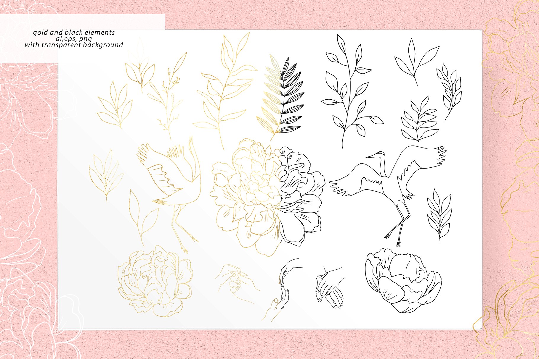 充满个性化的桃色花卉图案  Full Of Personalized Peach Floral Patterns插图4