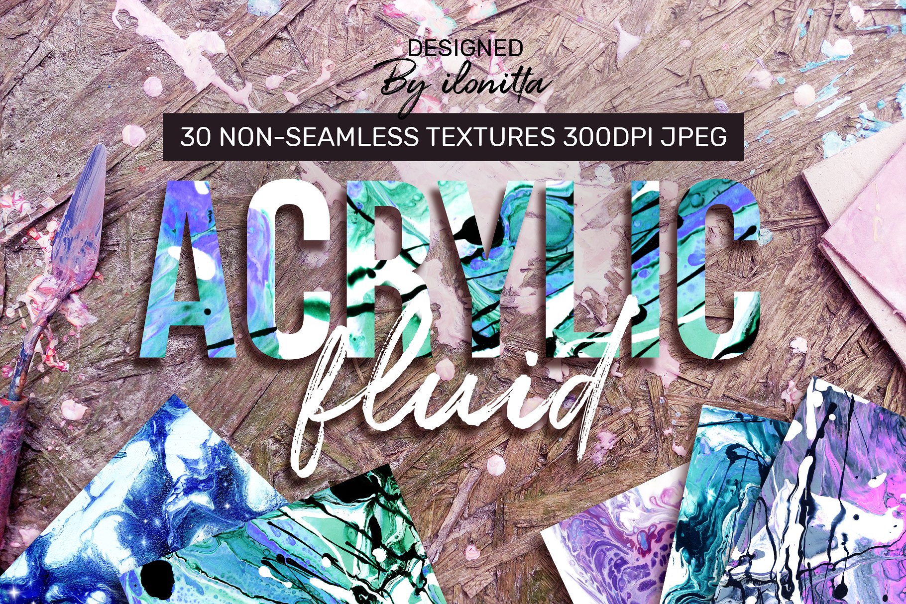 30个丙烯酸液体背景纹理 ACRYLIC FLUID – 30 TEXTURES插图