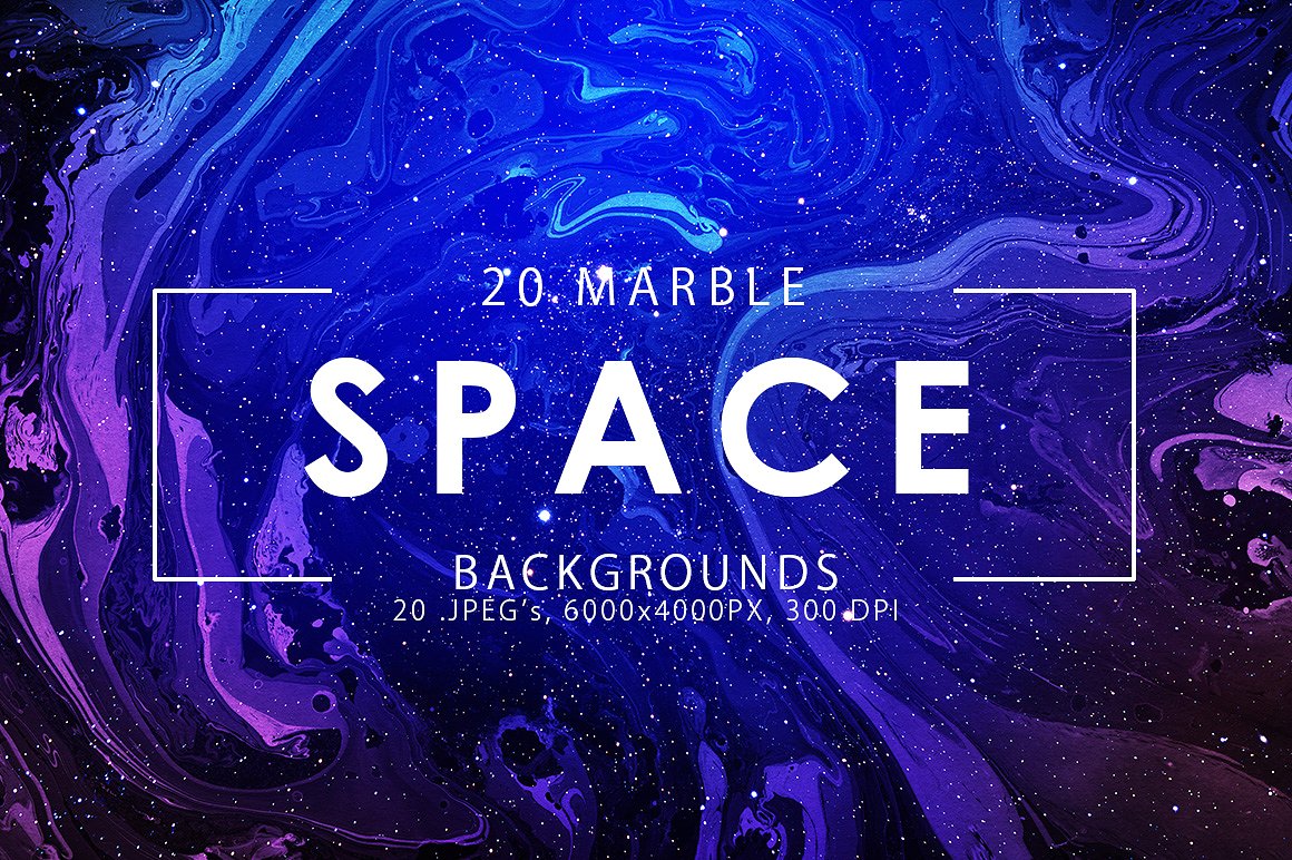 20个独特的手工制作空间大理石背景 20 Unique Handcrafted Space Marble Backgrounds插图