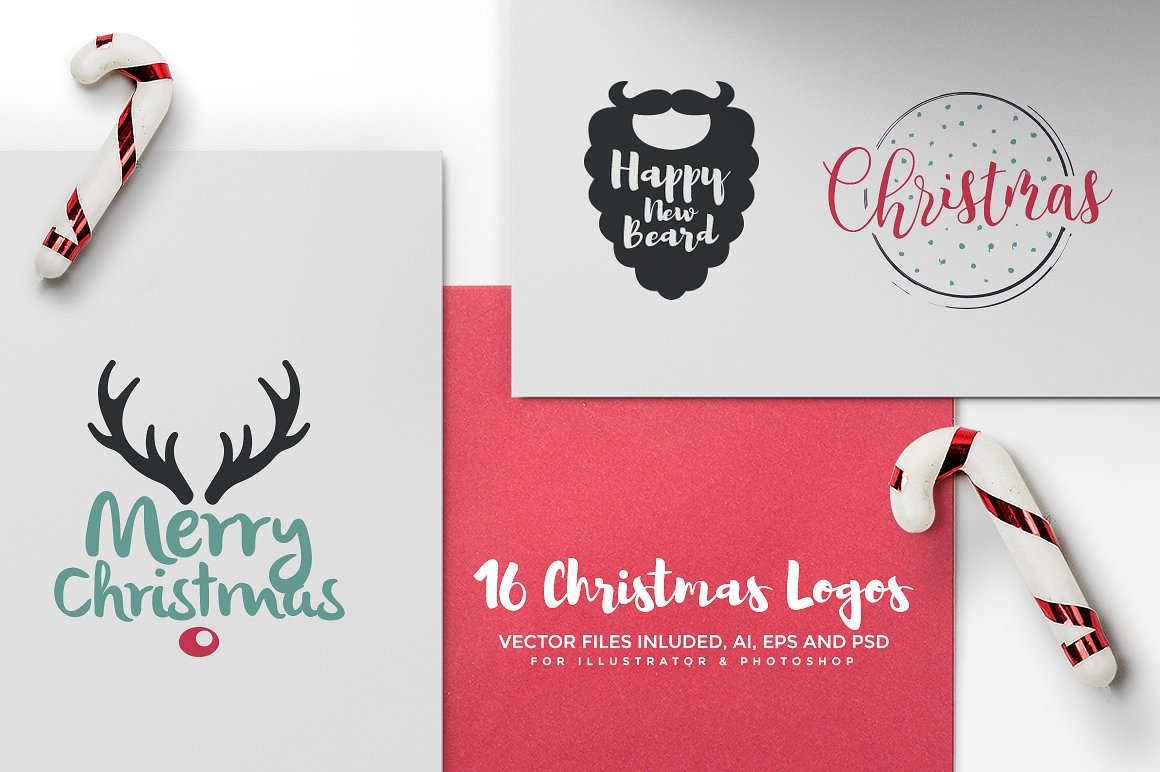 精美的圣诞节卡片和标签大集合 Beautiful Collection Of beautiful Christmas Cards And Labels插图10