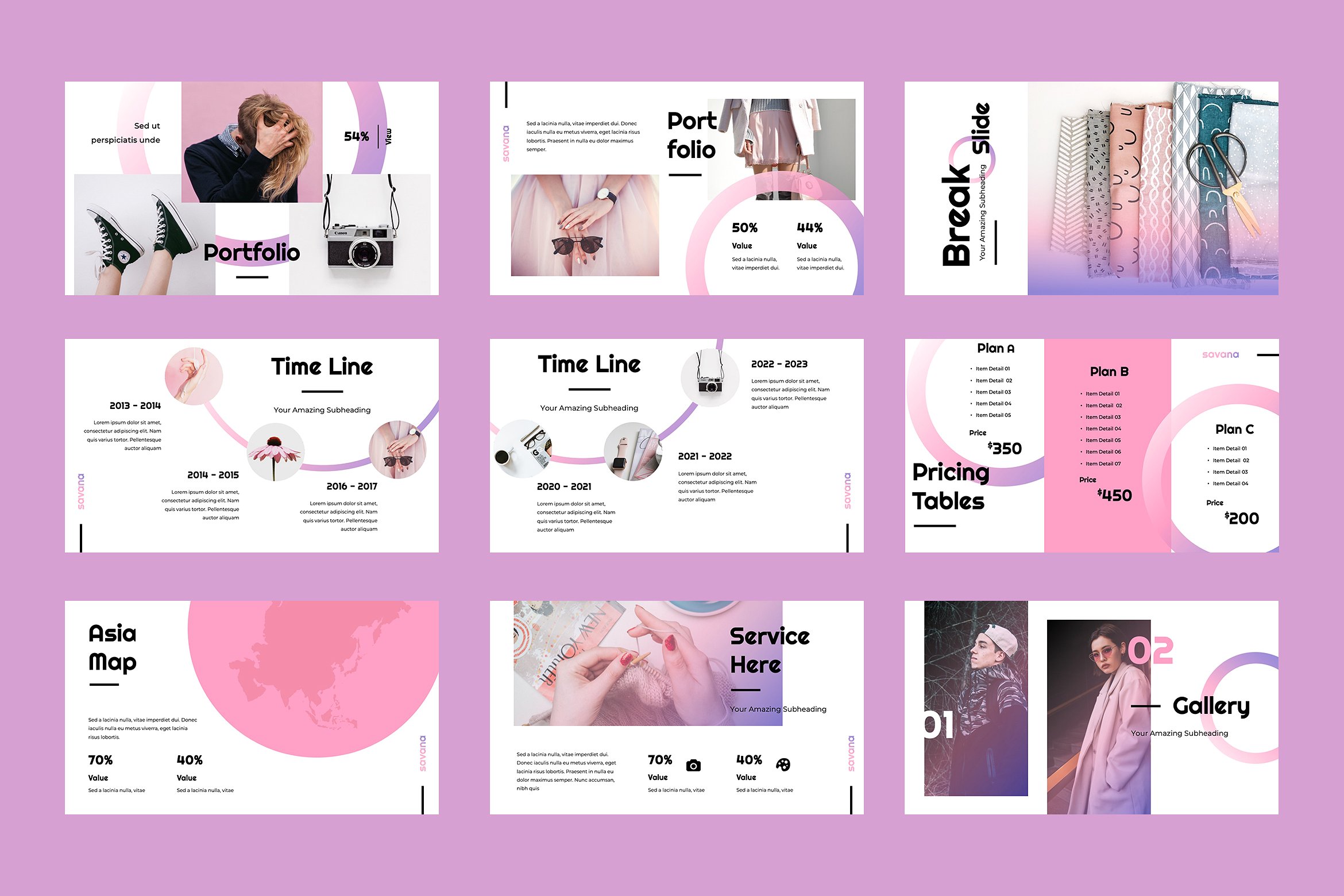 现代和时尚的粉色系项目介绍演示文稿 Modern And Stylish Pink Items Presentation Presentation插图2