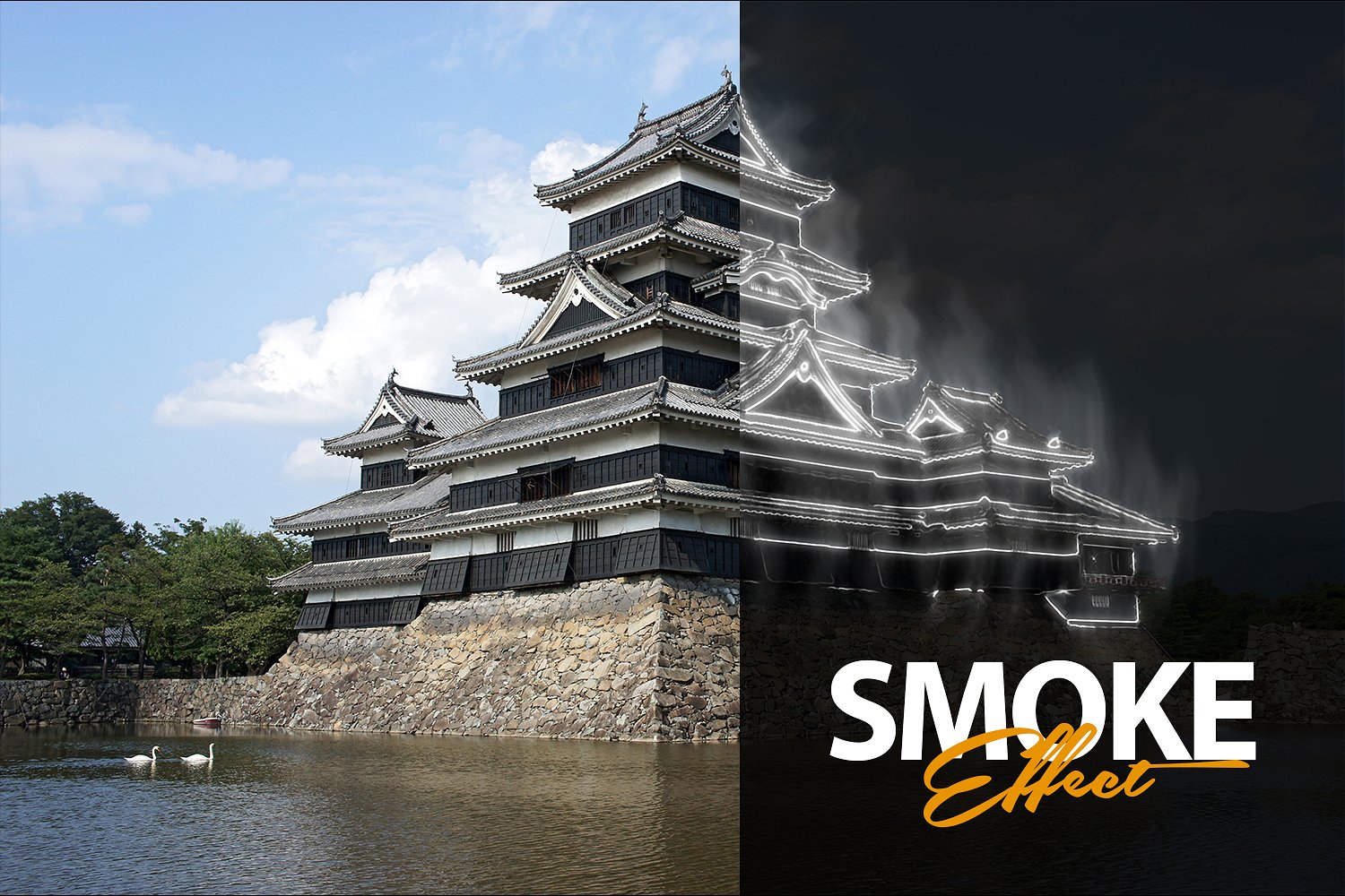 烟雾效果Photoshop的动作 Smoke Effect Photoshop Action插图2