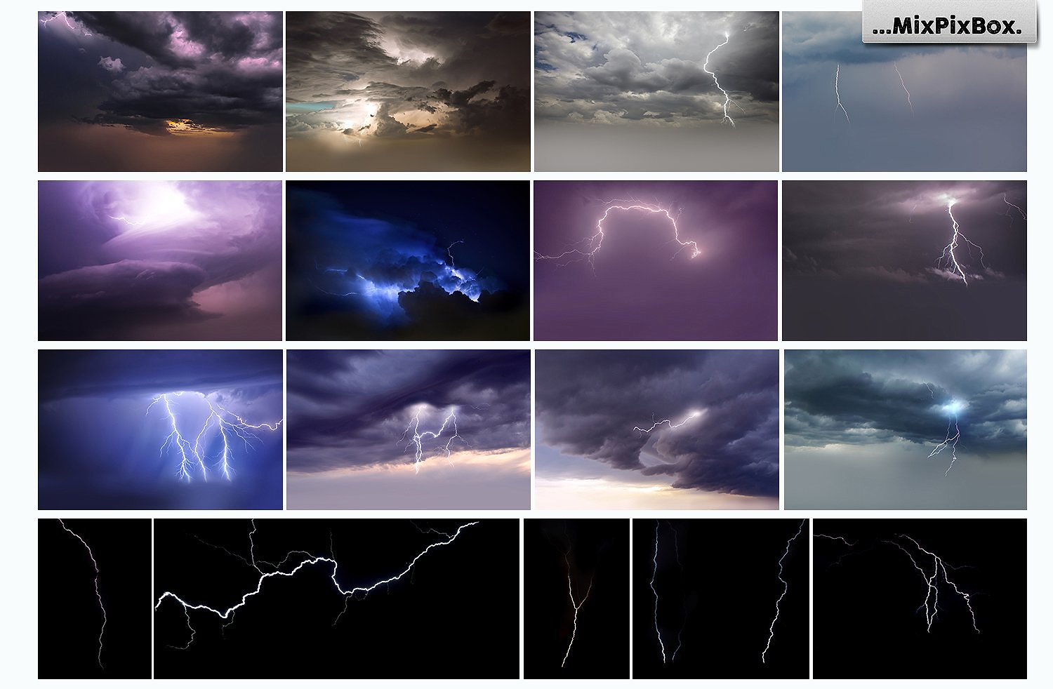44辉煌的暴风雨闪电叠加的天空纹理 44 Lightning Photo Overlays插图4