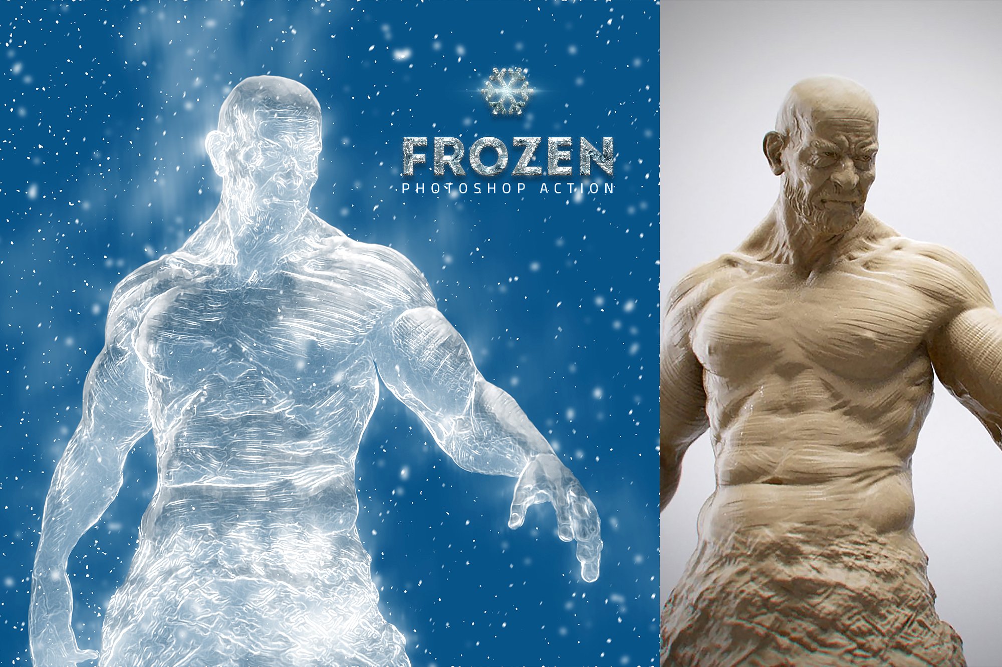 冻冰照片效果Photoshop的动作 Frozen Ice Photo Effect插图4