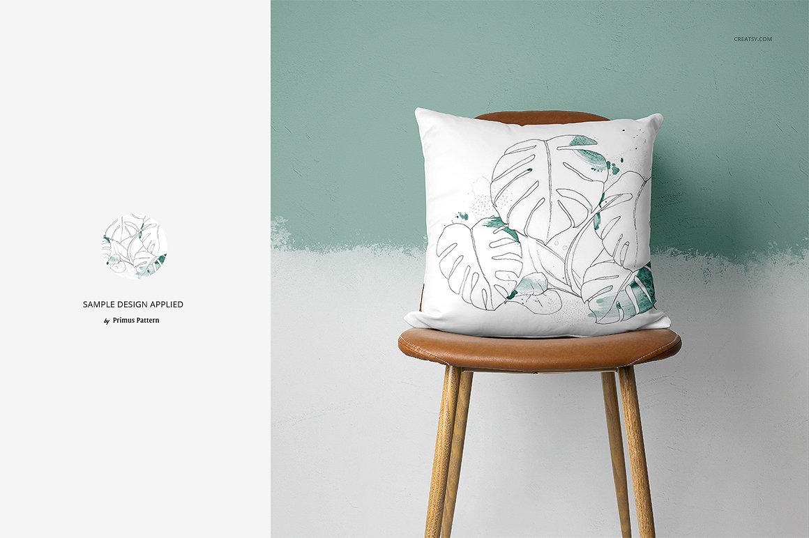 精美的枕头样机集(椅子版) Fabric Factory v.4 Pillow On Chairs插图4