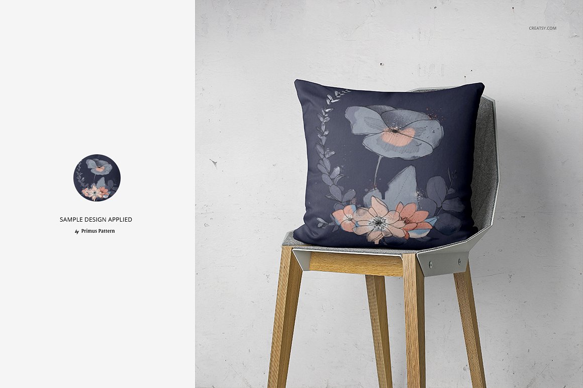 精美的枕头样机集(椅子版) Fabric Factory v.4 Pillow On Chairs插图15