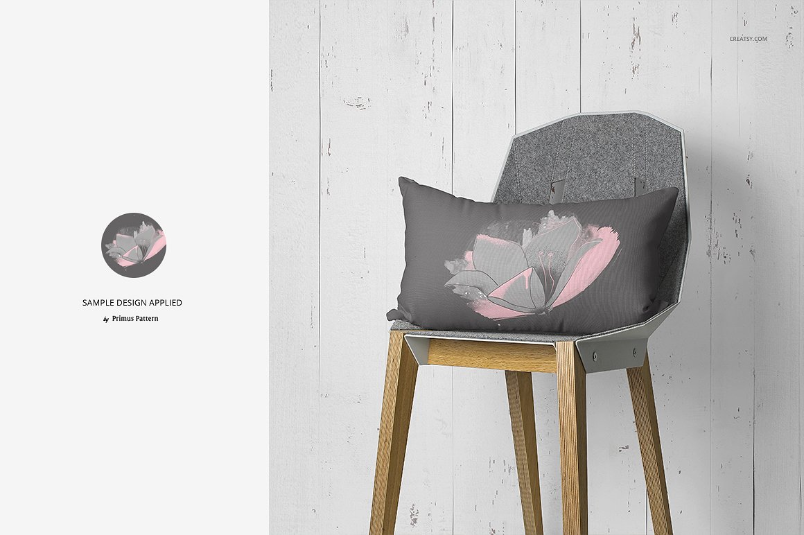 精美的枕头样机集(椅子版) Fabric Factory v.4 Pillow On Chairs插图17
