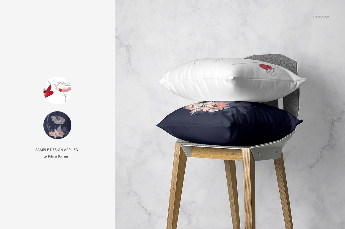 精美的枕头样机集(椅子版) Fabric Factory v.4 Pillow On Chairs插图18