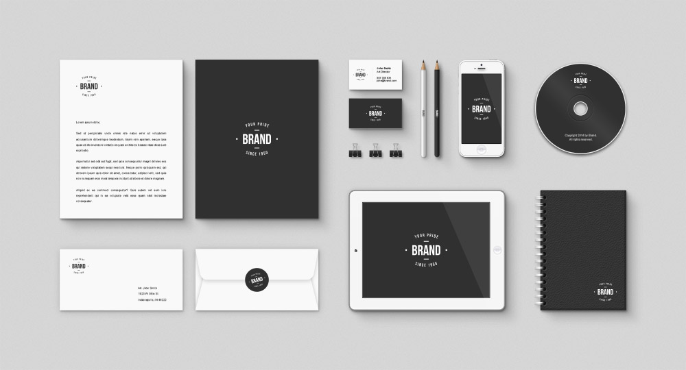 企业品牌标识样机PSD套件 Corporate Brand Identity Mockup PSD Kit插图