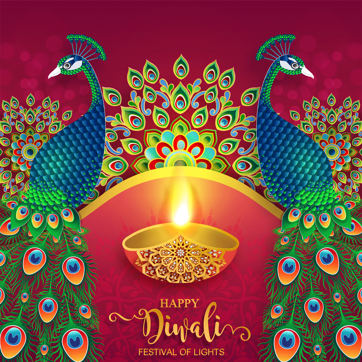 排灯节豪华矢量贺卡 Diwali Luxury Vector Greeting Card插图6