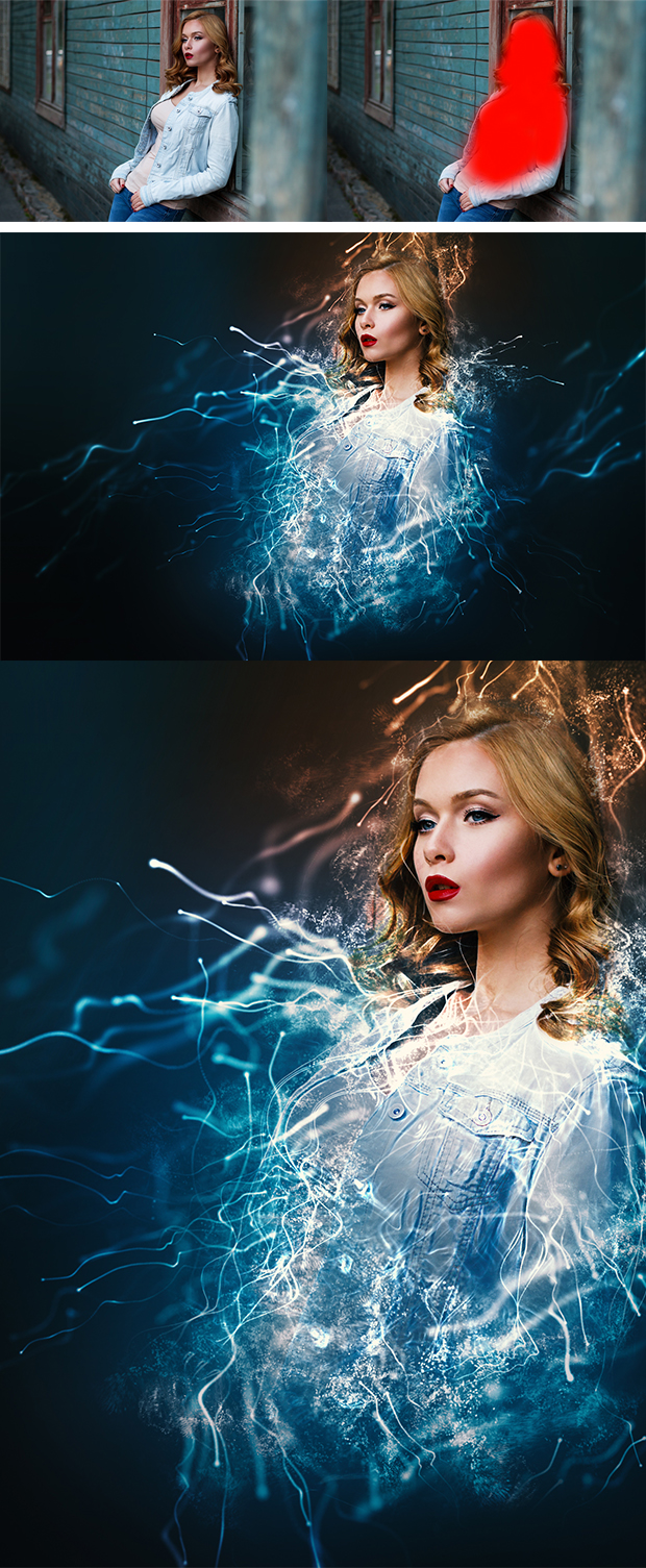 GIF动画粒子爆炸的Photoshop行动 Gif Animated Particle Explosion Photoshop Action插图4