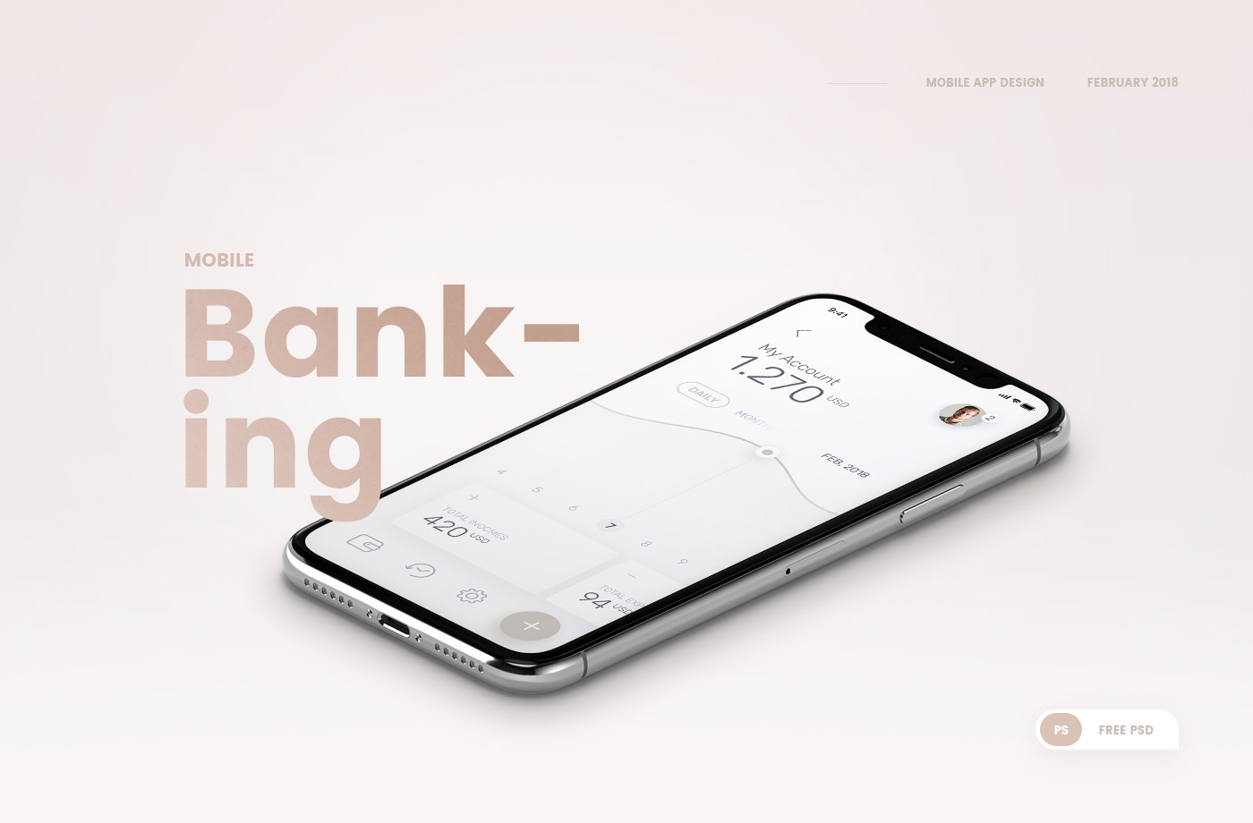 暖色系的银行应用程序UI工具包 Banking App UI插图