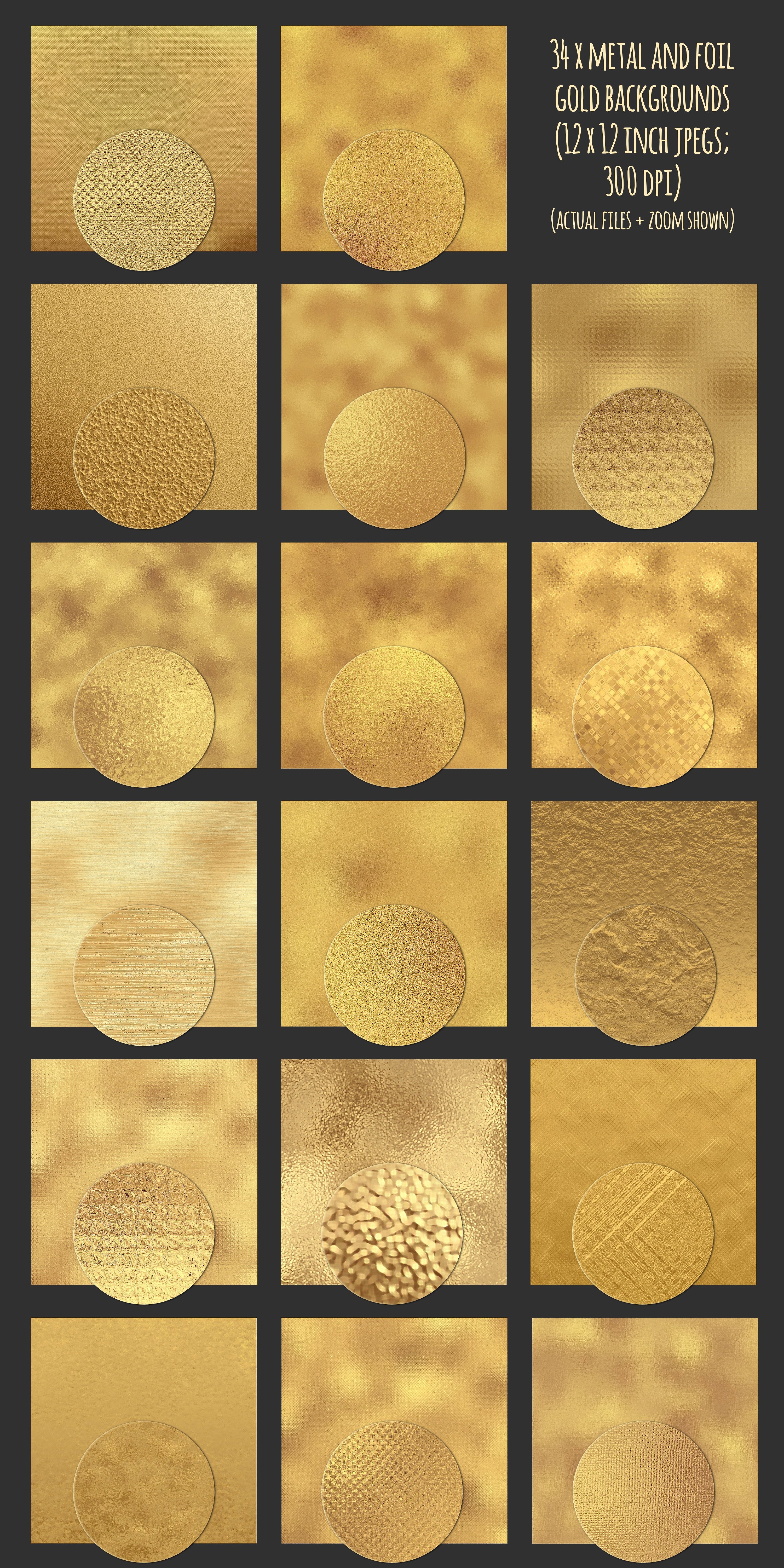 80个闪闪发光的金色纹理和图案的集合 80 Gold textures Bundle插图5