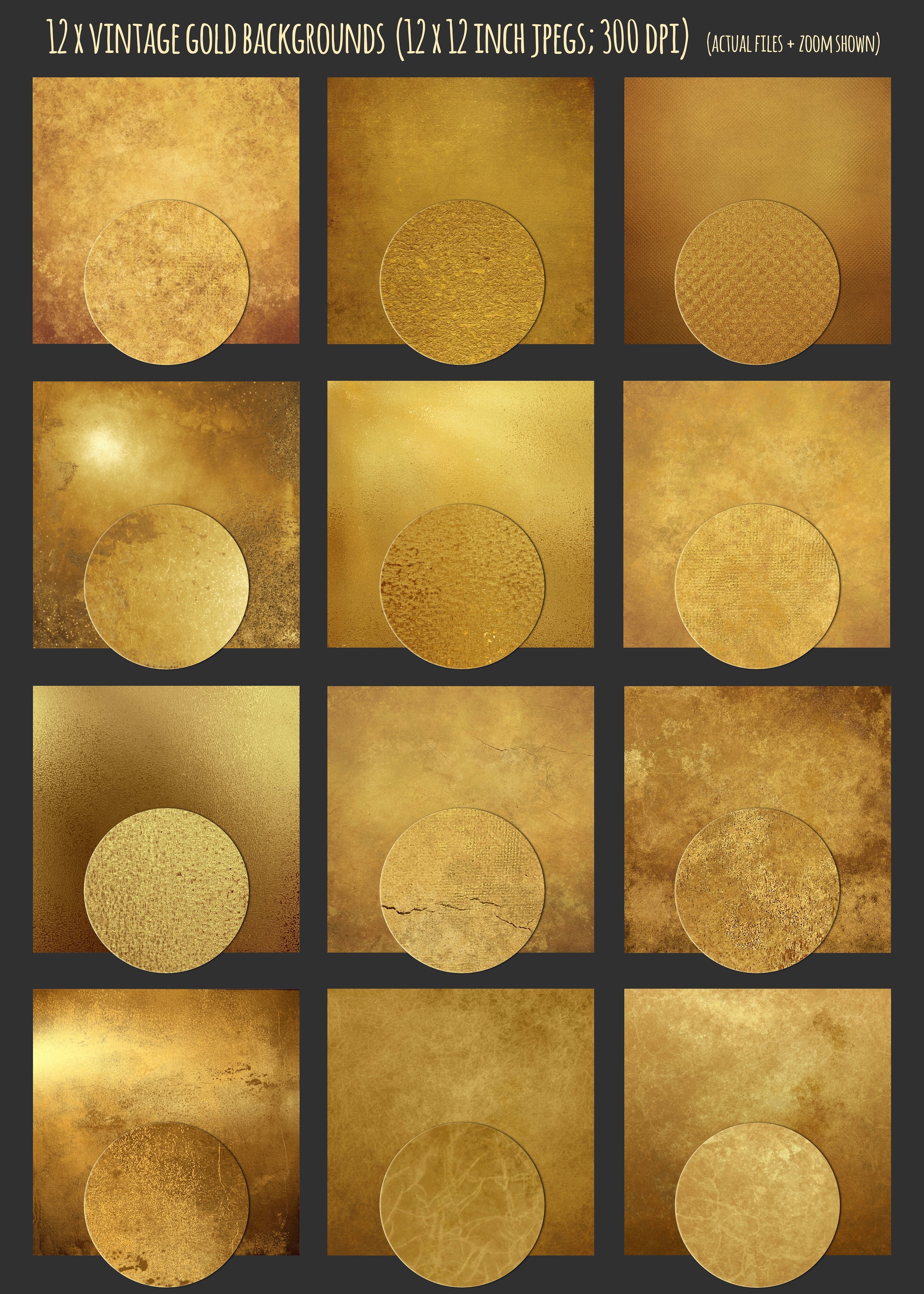 80个闪闪发光的金色纹理和图案的集合 80 Gold textures Bundle插图2
