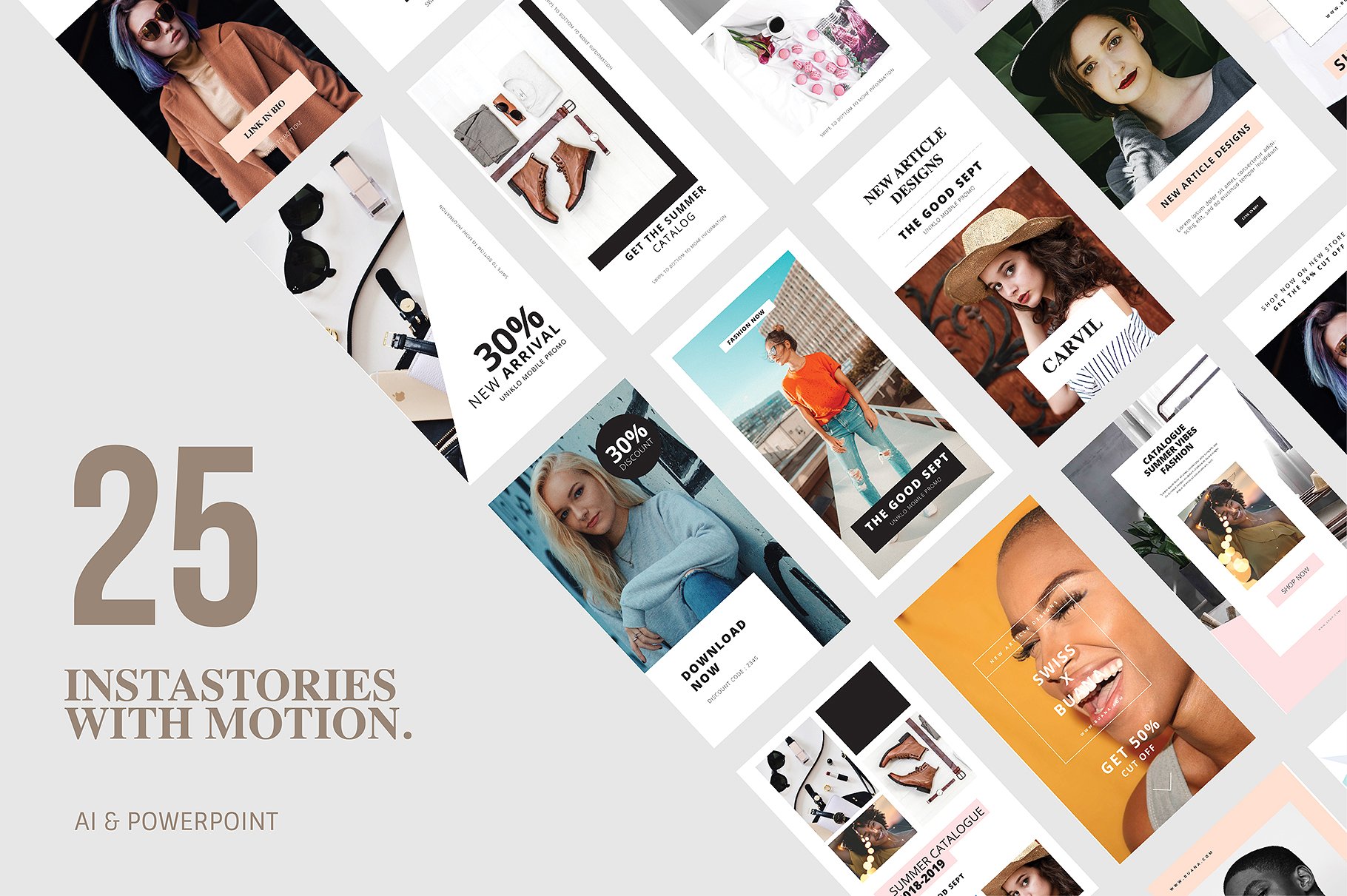 25个服装摄影照片Instagram模板 25 Animate Instagram Stories插图