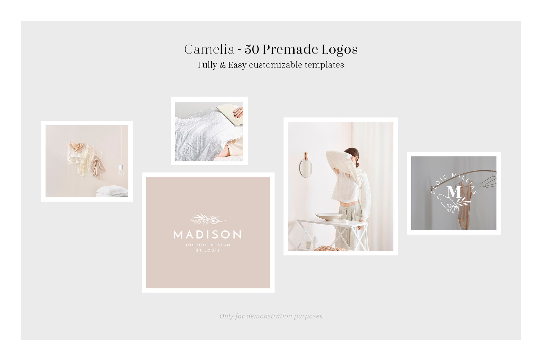 50个以茶花为元素的标志模板 Camelia – 50 Premium Logo Templates插图8
