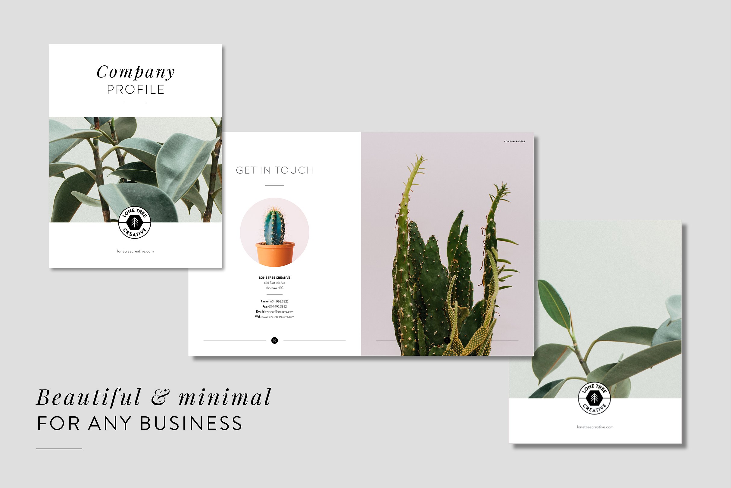 时尚简约的摄影宣传册模板 Minimal Company Profile + Brochure插图1