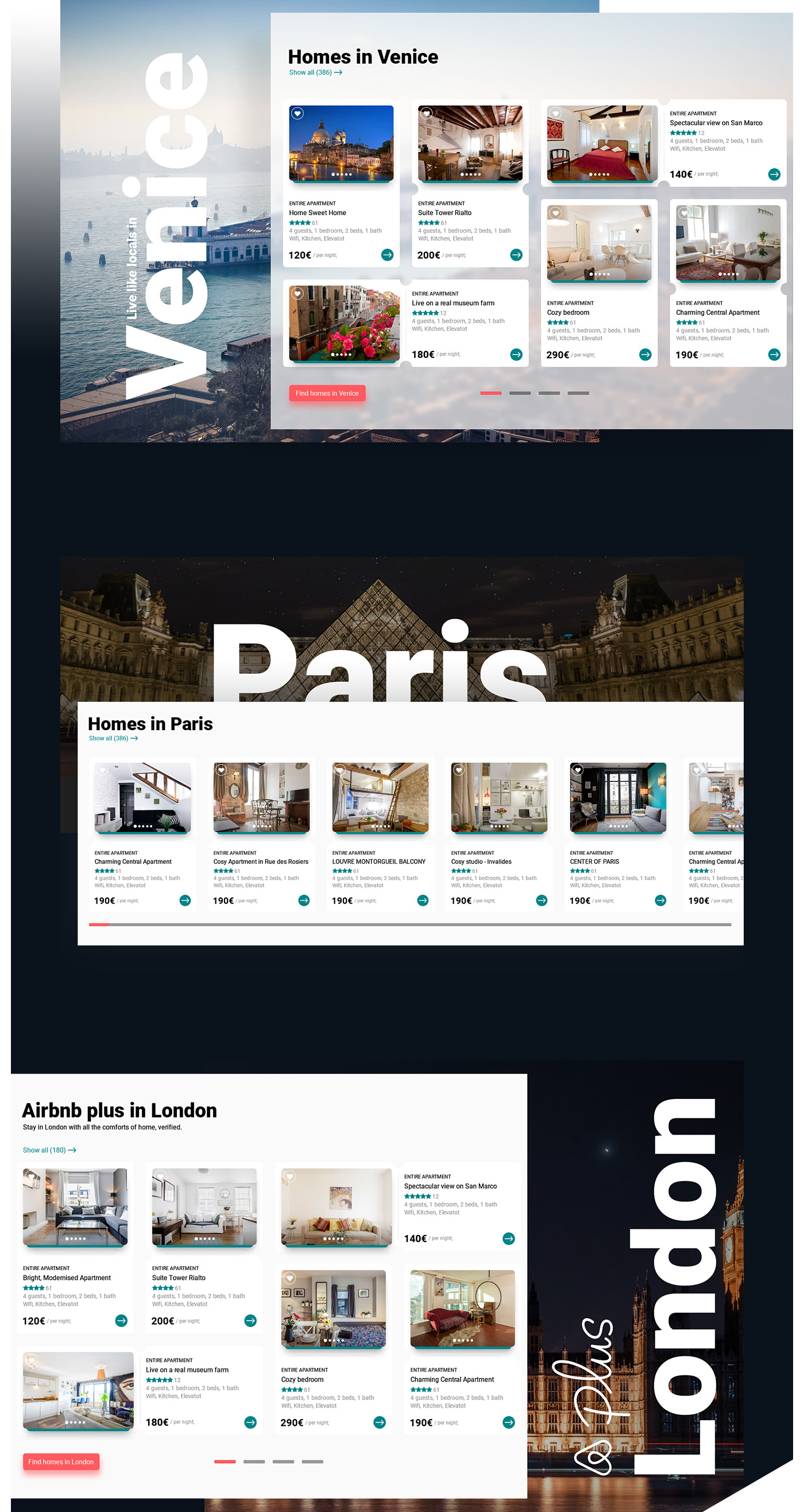 Airbnb网站新概念 – UX / UI重新设计 Airbnb – UX/UI Website Redesign Concept插图2