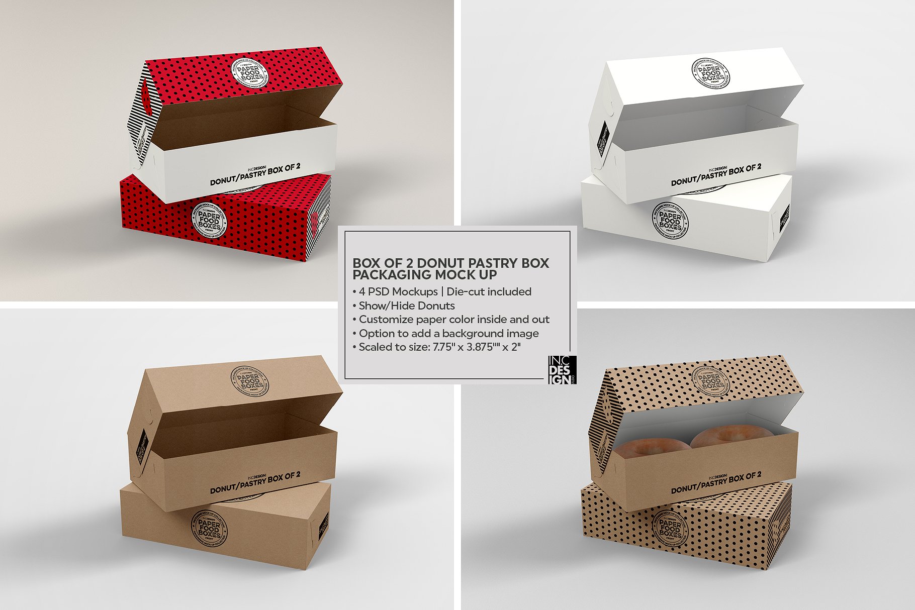 纸质食品盒包装样机VOL.11 Food Box Packaging Mockups VOL.11插图7