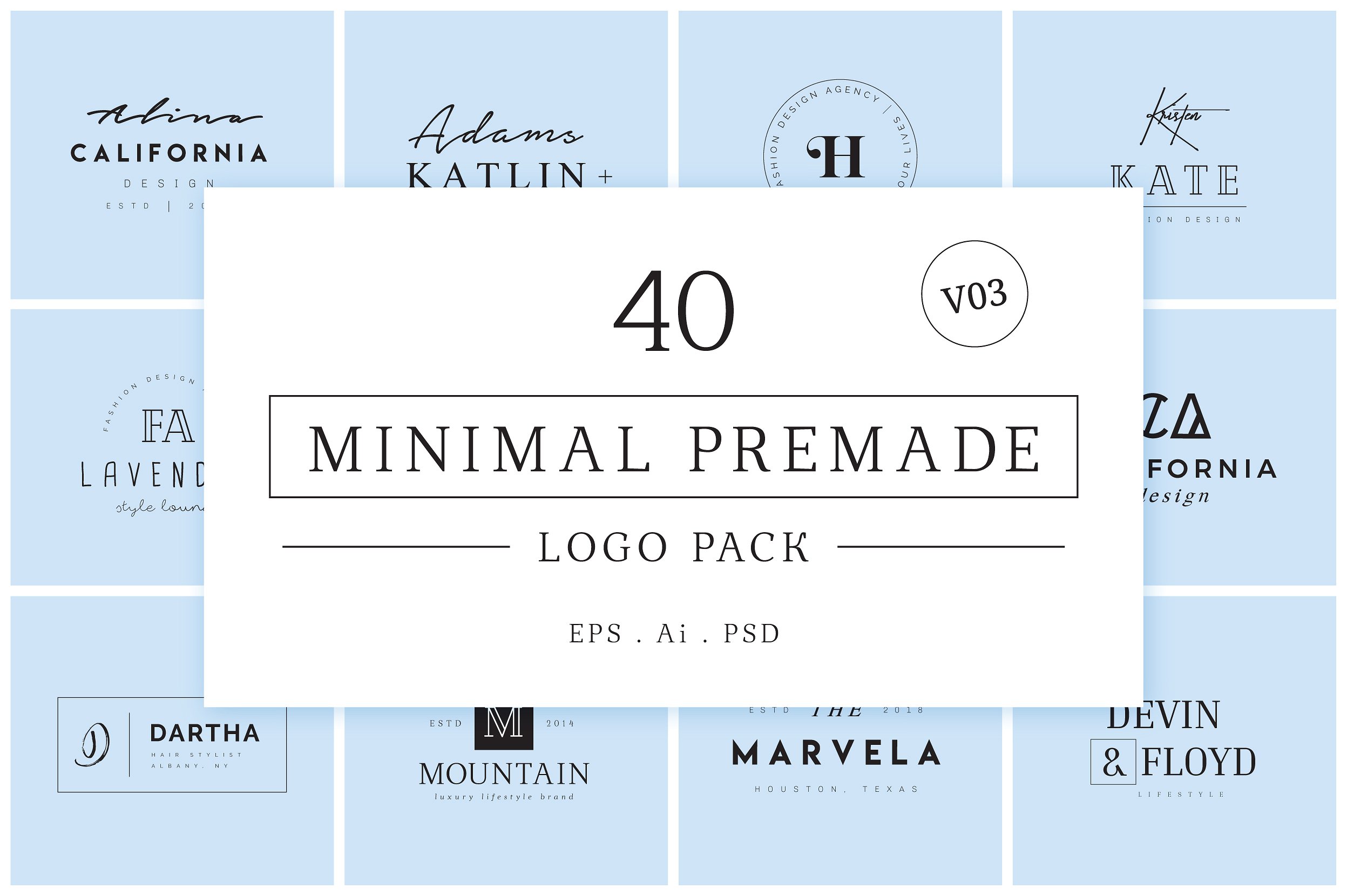 超巨量640个标志设计模板集合 640 Premade Logos Mega Bundle插图49